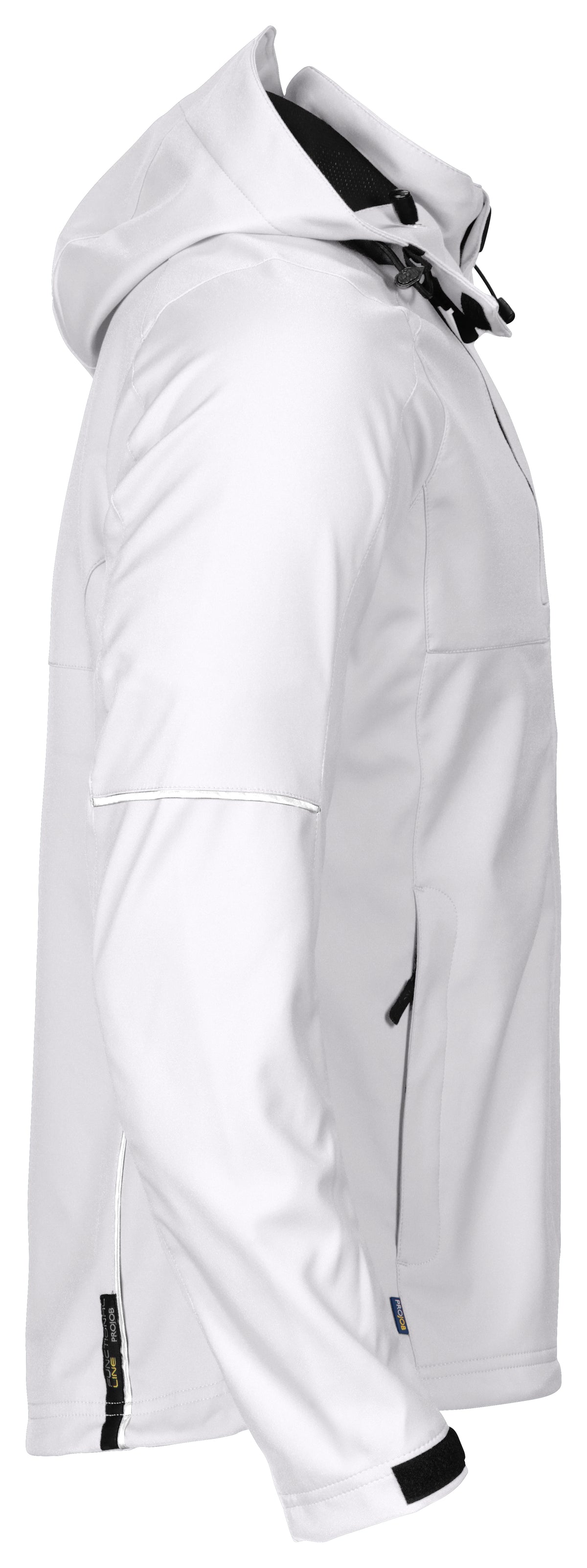 ProJob 3412 Damen 3-Lagige Softshell Jacke Weiss, Seitenansicht rechts