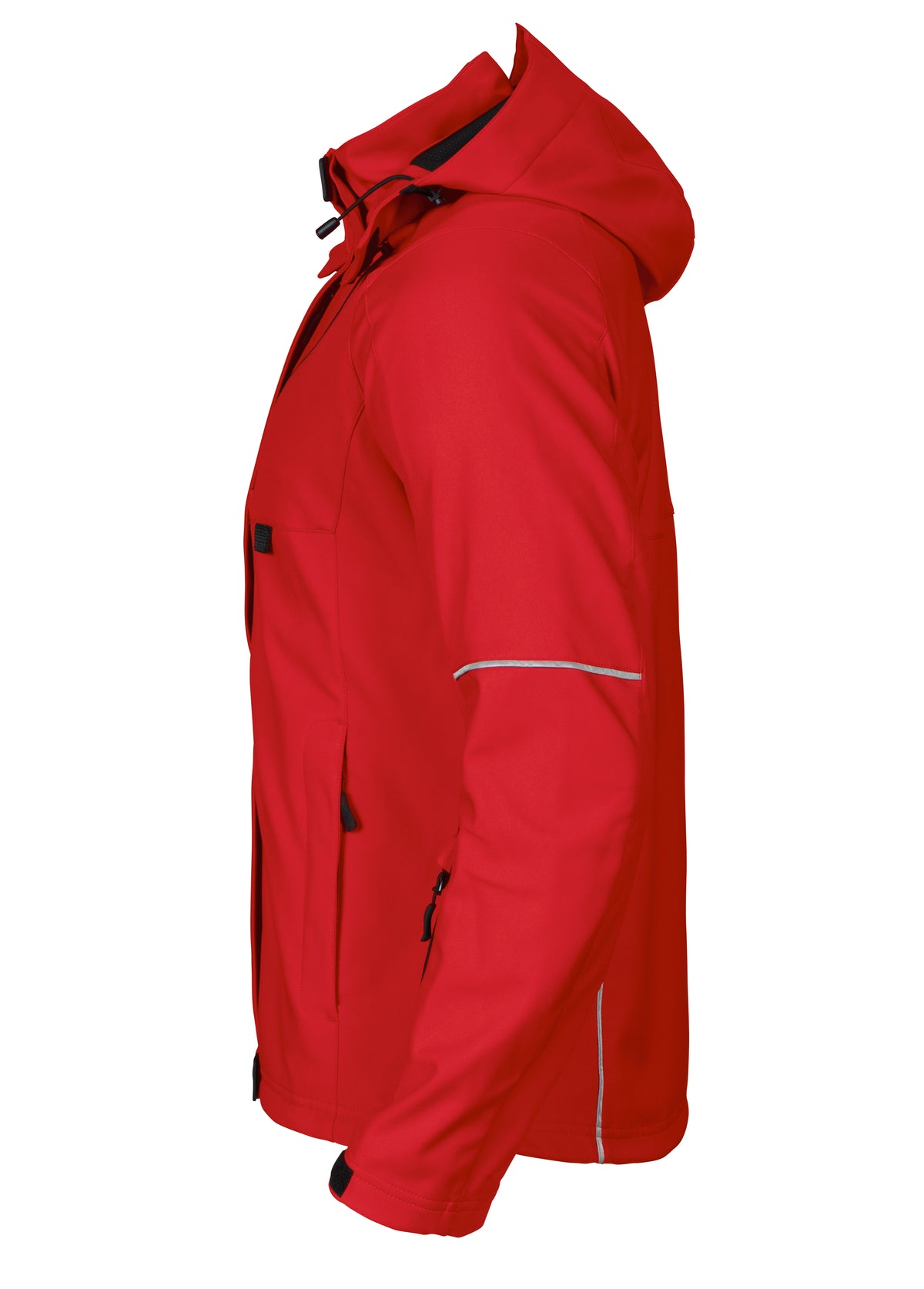 ProJob 3412 Damen 3-Lagige Softshell Jacke Rot, Seitenansicht links
