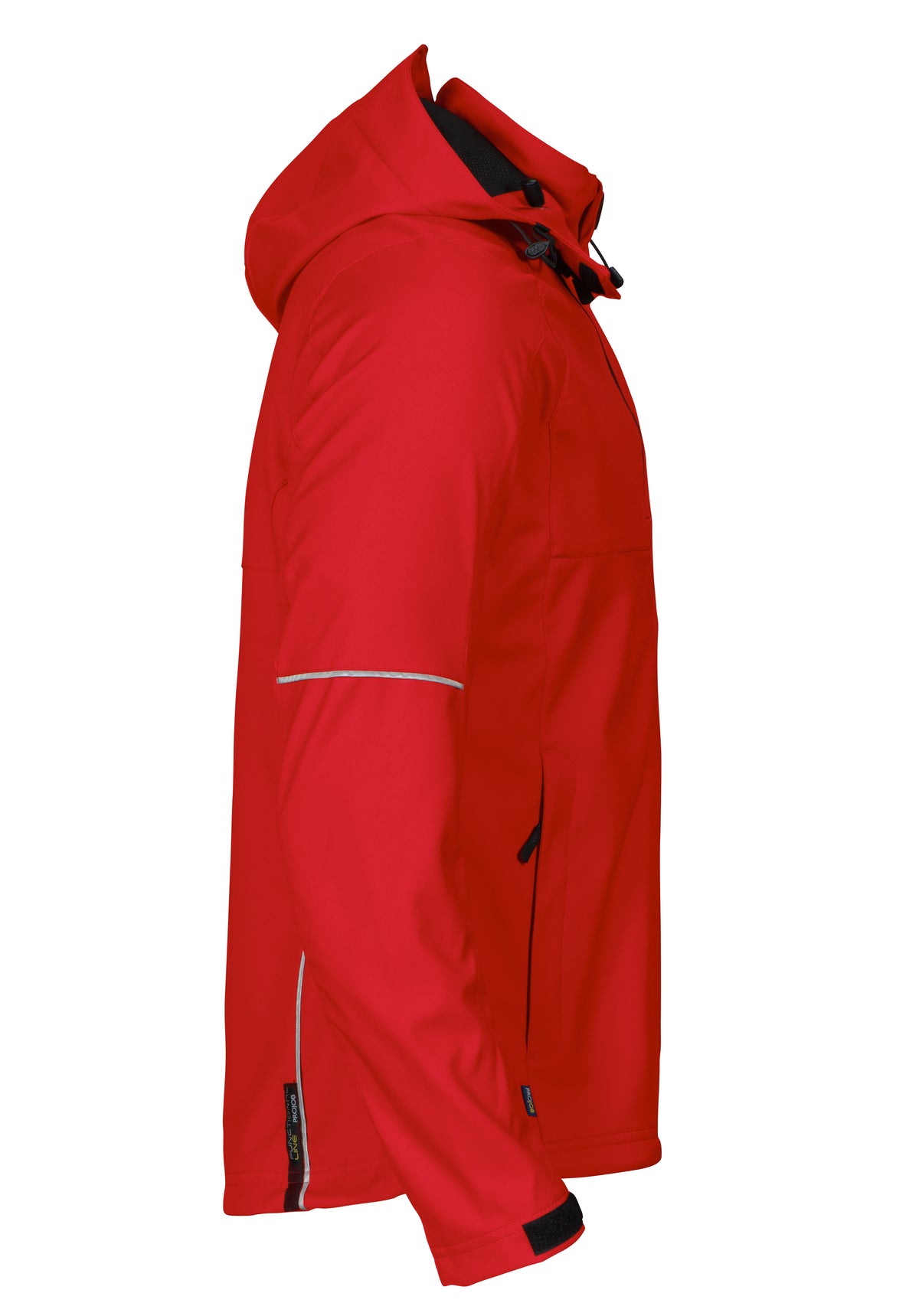 ProJob 3412 Damen 3-Lagige Softshell Jacke Rot, Seitenansicht rechts