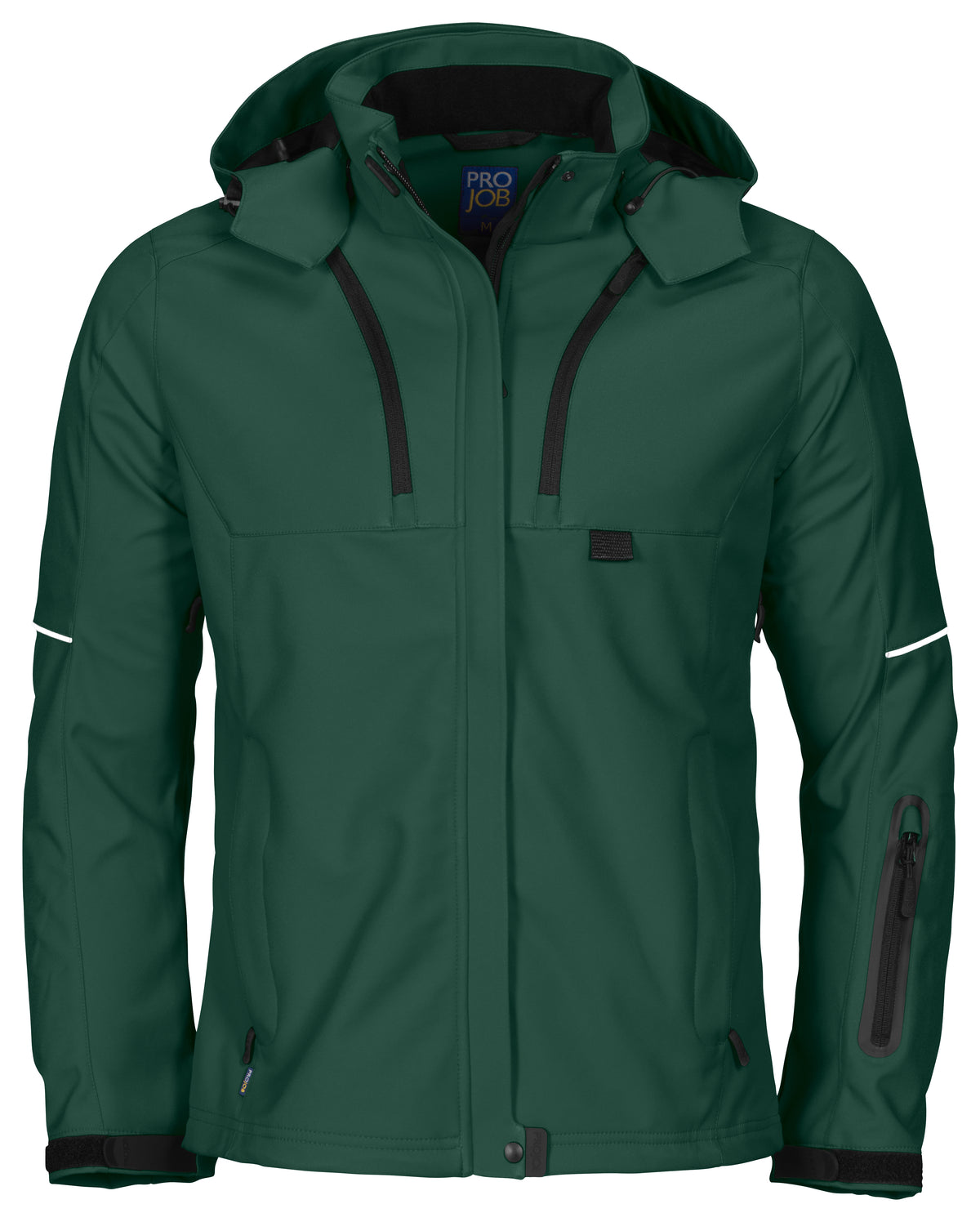 ProJob 3412 Damen 3-Lagige Softshell Jacke Grün, Vorderansicht