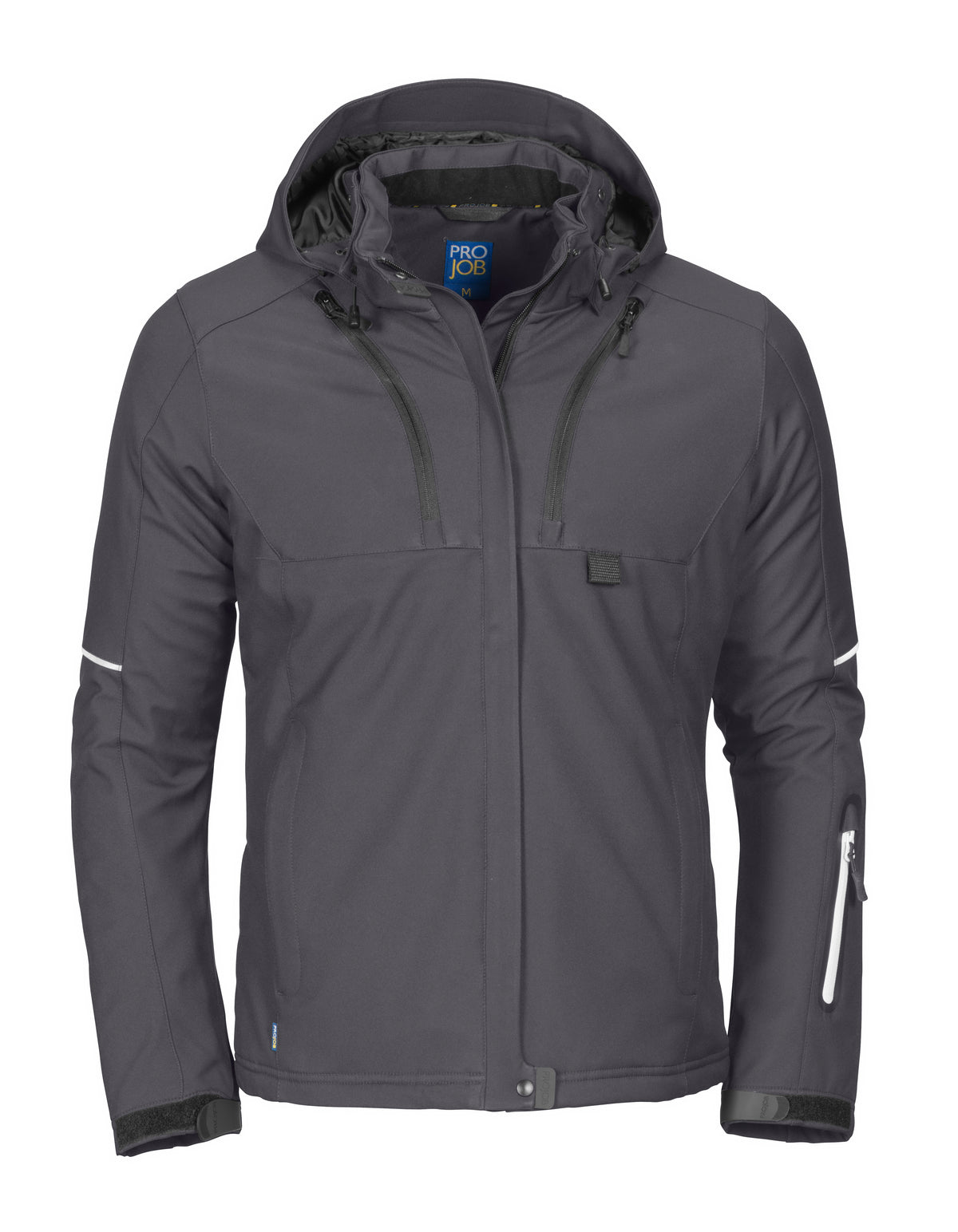 ProJob 3412 Damen 3-Lagige Softshell Jacke Grau, Vorderansicht