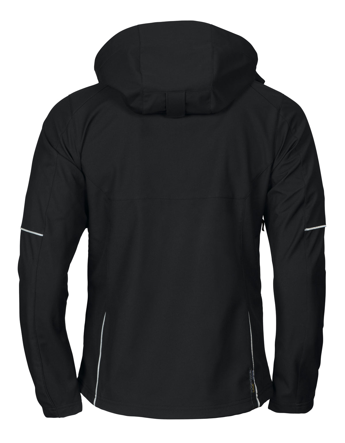 ProJob 3412 Damen 3-Lagige Softshell Jacke Schwarz, Rückansicht