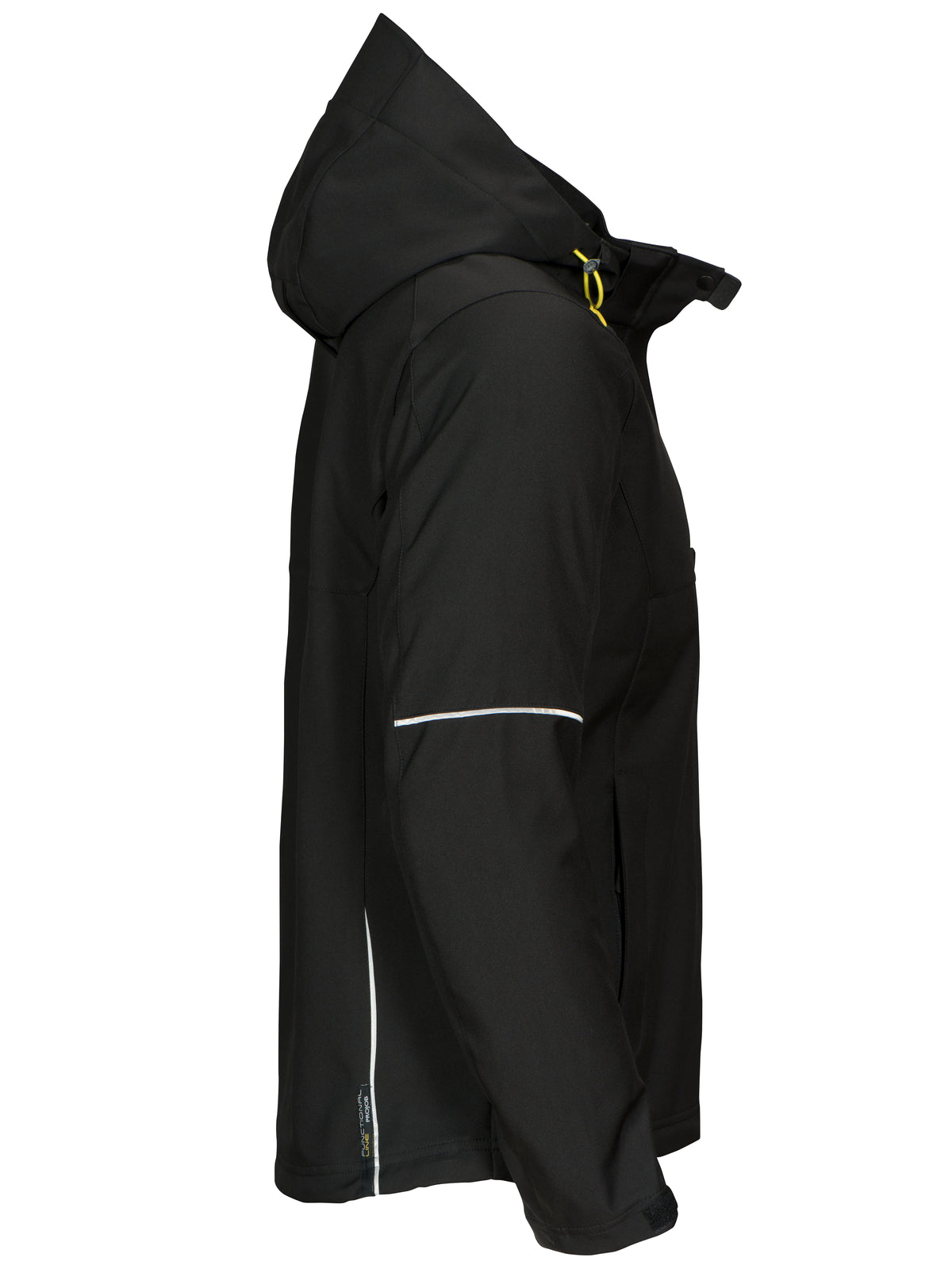 ProJob 3412 Damen 3-Lagige Softshell Jacke Schwarz, Seitenansicht rechts