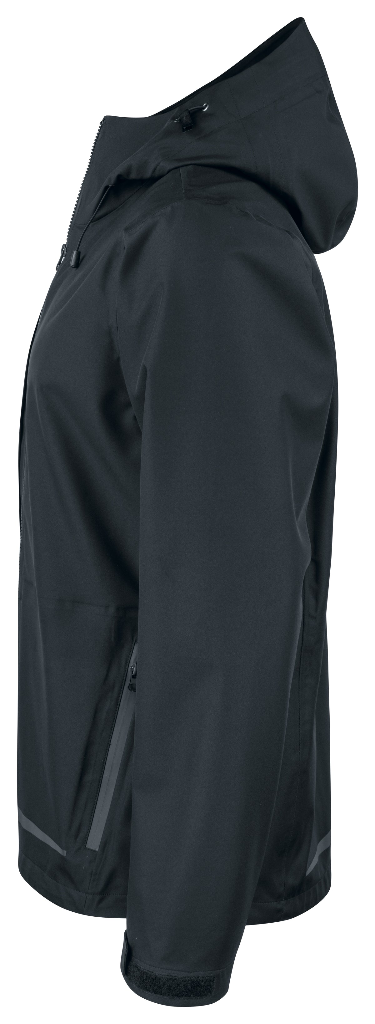 ProJob 3425 Wind- und Wasserdichte Regenjacke Schwarz, Seitenansicht links