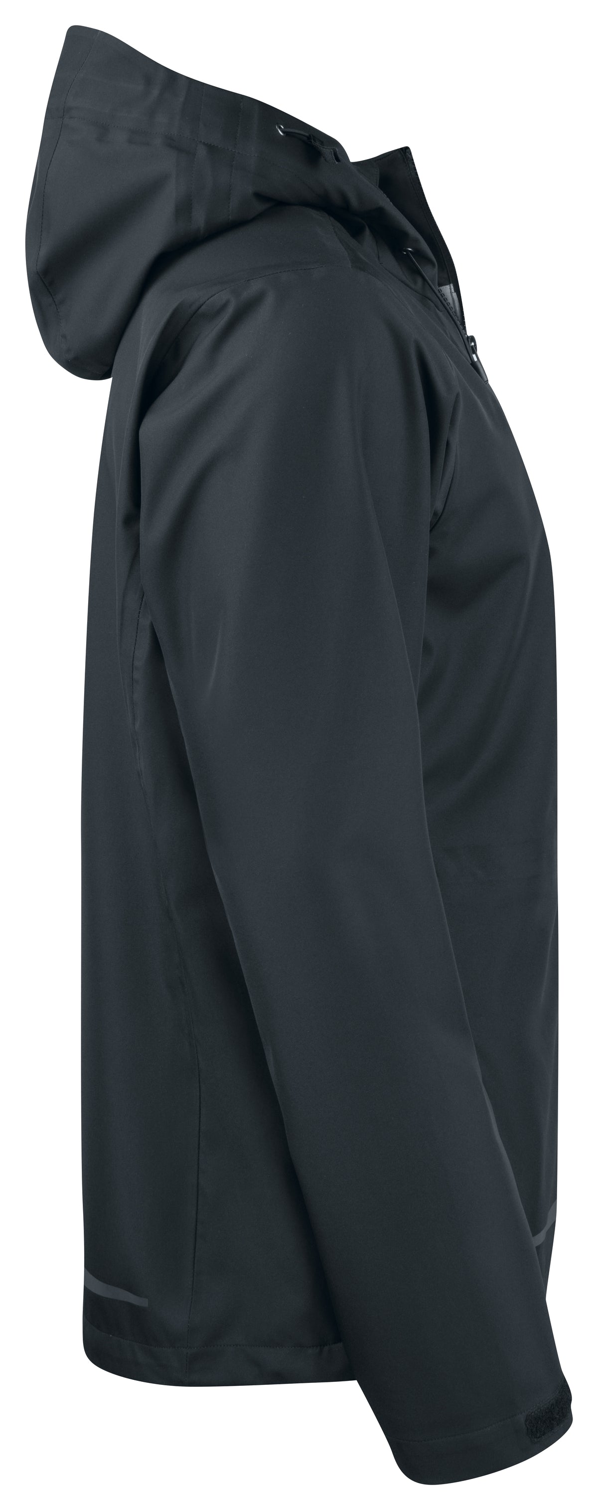ProJob 3425 Wind- und Wasserdichte Regenjacke Schwarz, Seitenansicht rechts