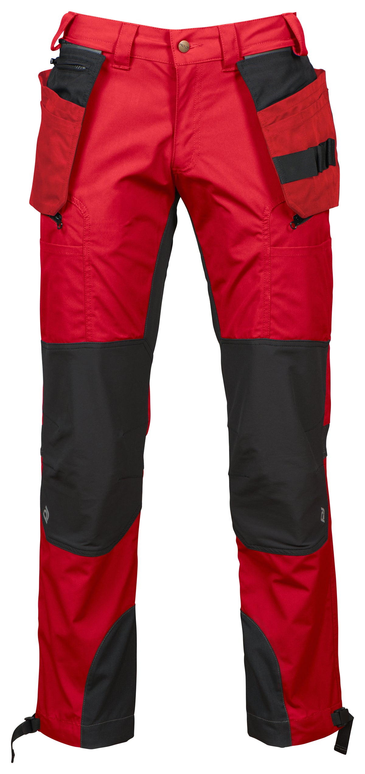 ProJob 3520 Arbeitshose mit Abnehmbaren Hängetaschen Modern Geschnitten Rot, Vorderansicht