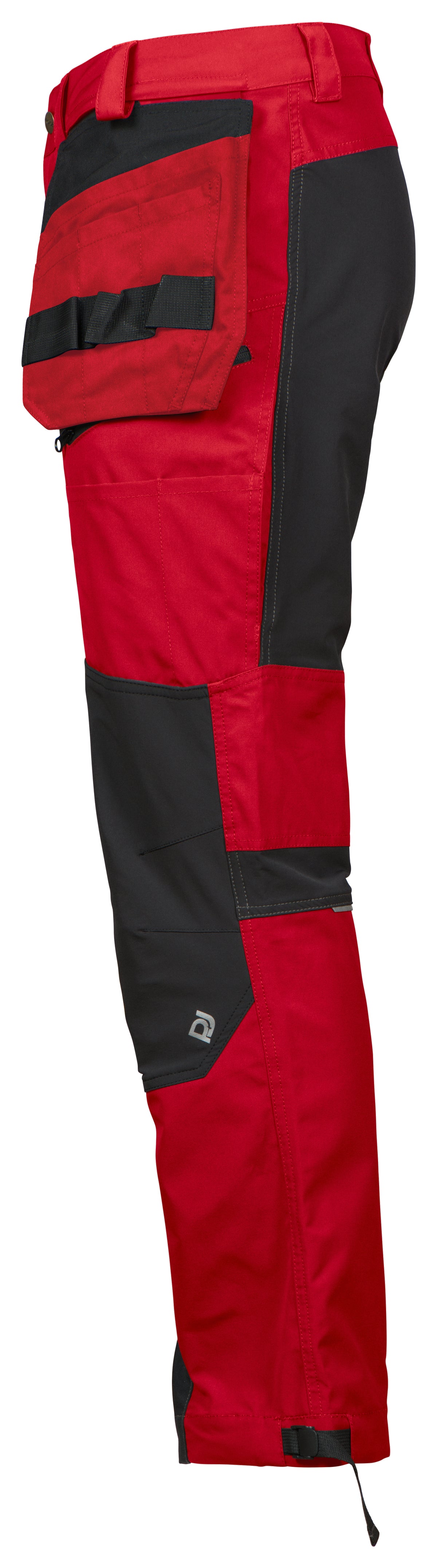 ProJob 3520 Arbeitshose mit Abnehmbaren Hängetaschen Modern Geschnitten Rot, Seitenansicht links
