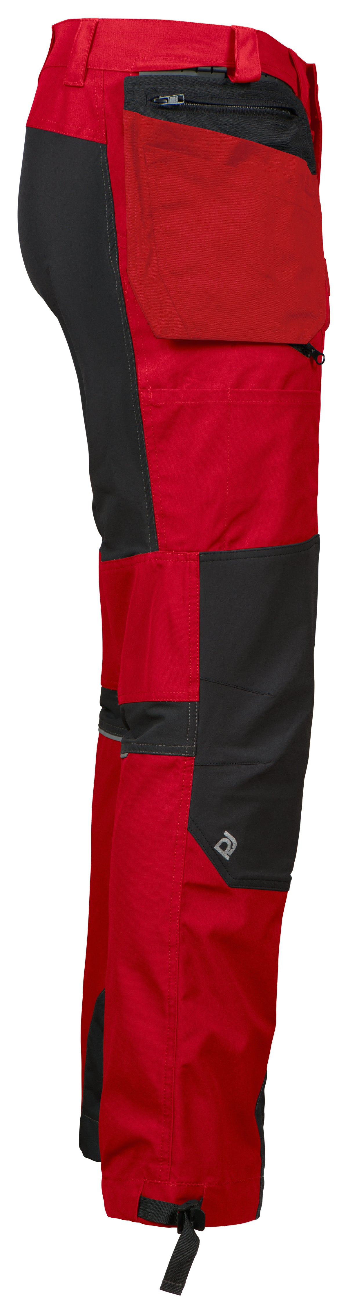 ProJob 3520 Arbeitshose mit Abnehmbaren Hängetaschen Modern Geschnitten Rot, Seitenansicht rechts