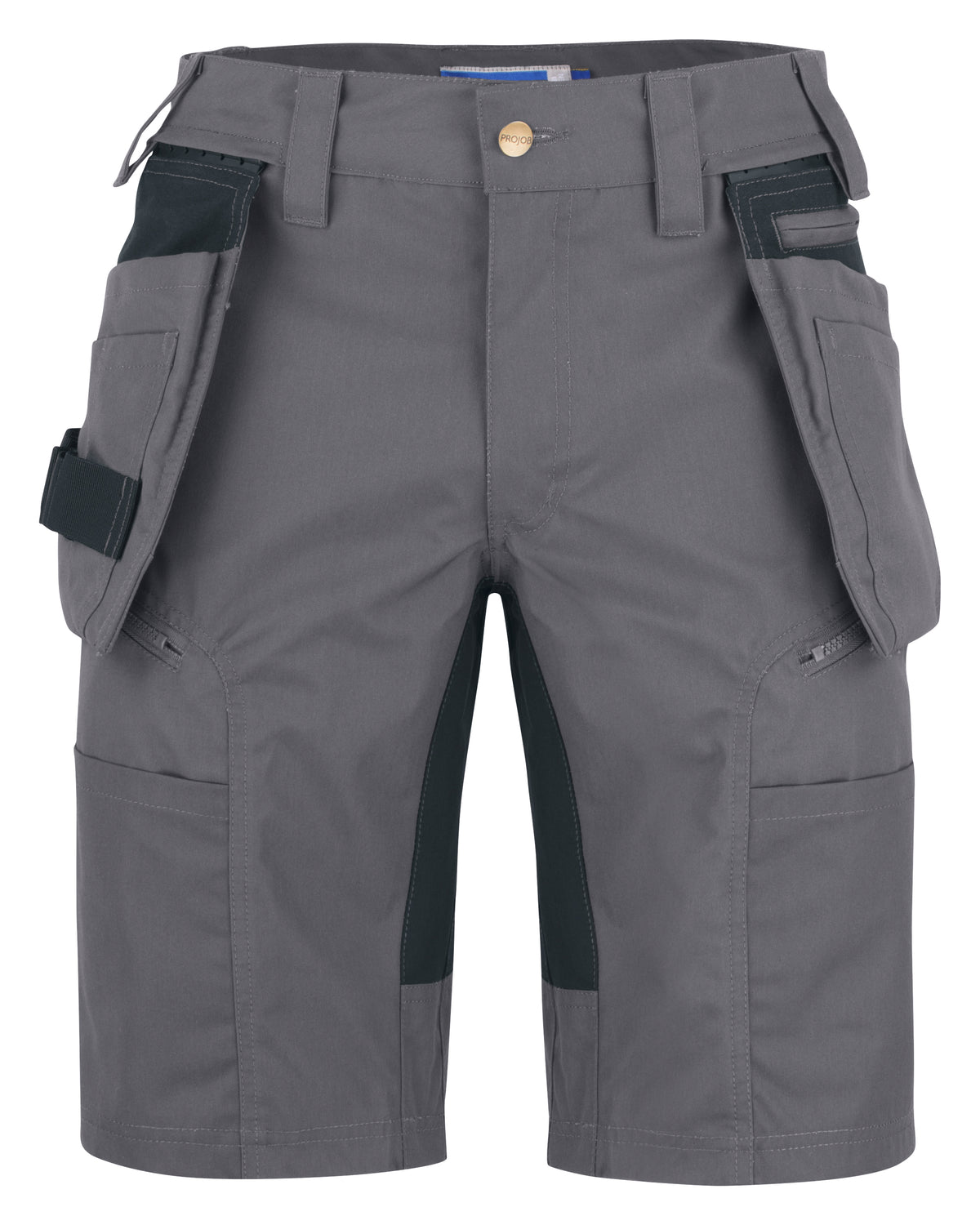 ProJob 3521 Funktionale Shorts mit Abnehmbaren Hängetaschen Modern Geschnitten Grau, Vorderansicht