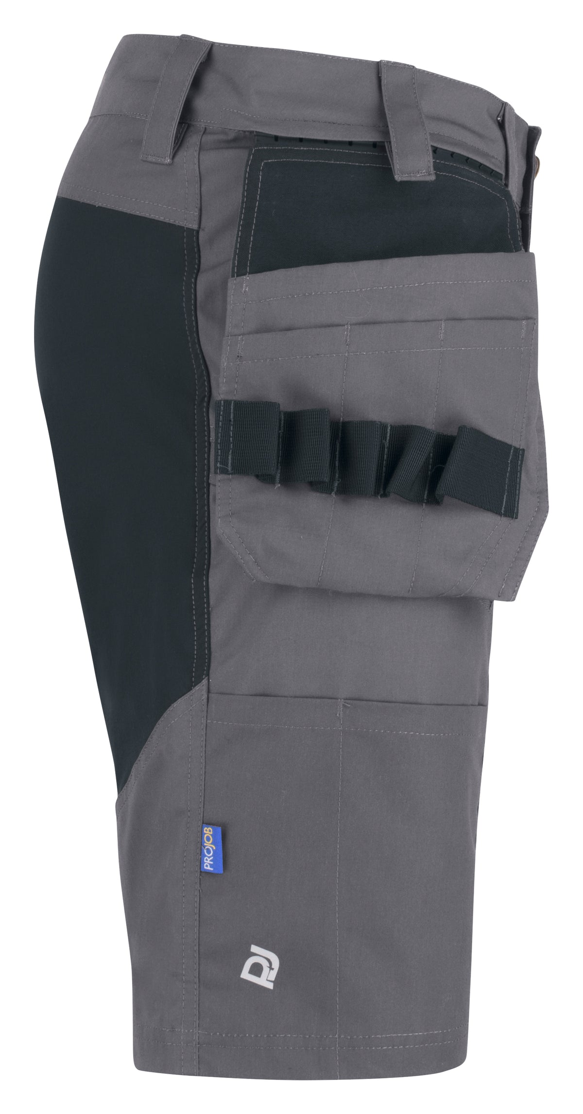 ProJob 3521 Funktionale Shorts mit Abnehmbaren Hängetaschen Modern Geschnitten Grau, Seitenansicht links