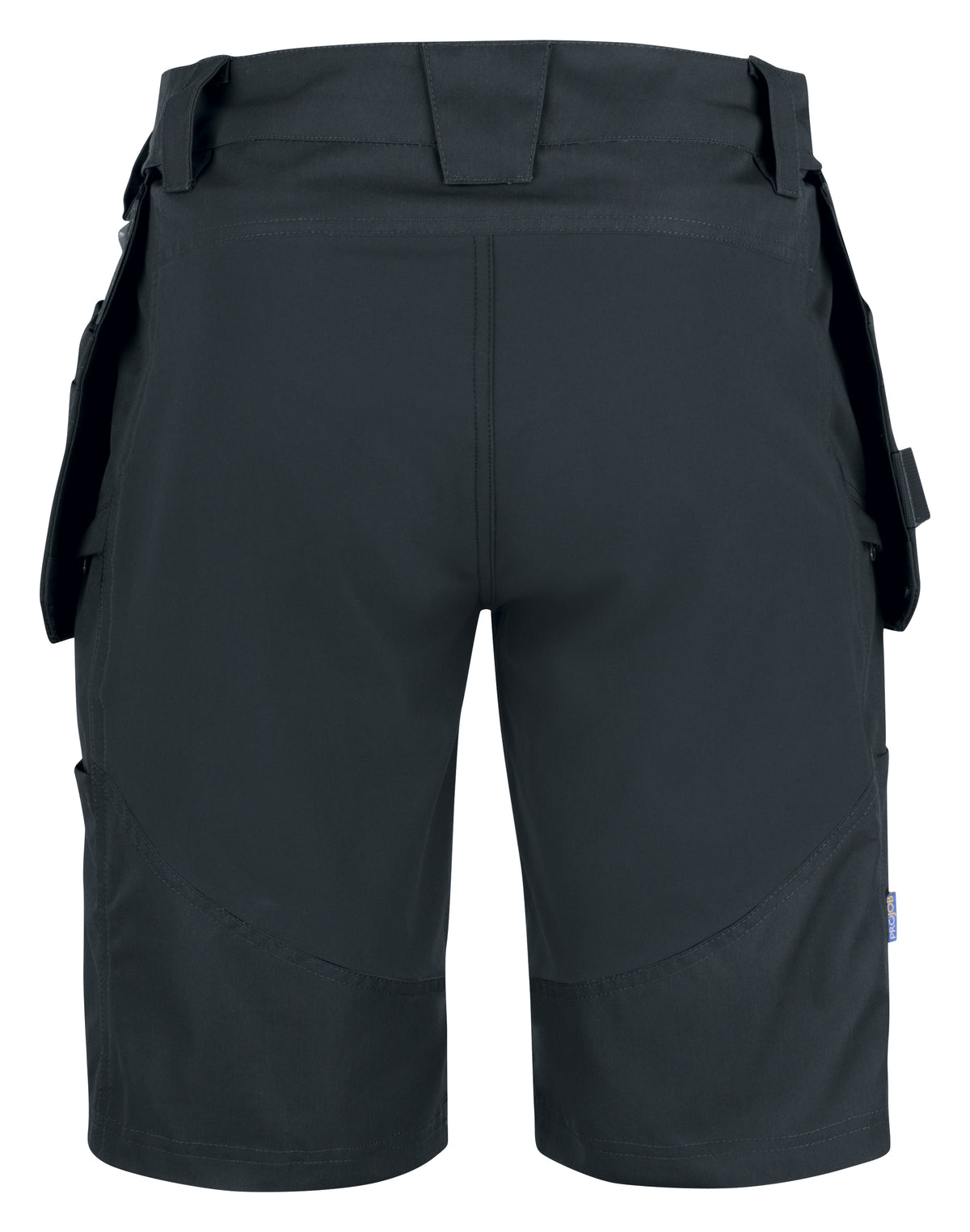 ProJob 3521 Funktionale Shorts mit Abnehmbaren Hängetaschen Modern Geschnitten Schwarz, Rückansicht
