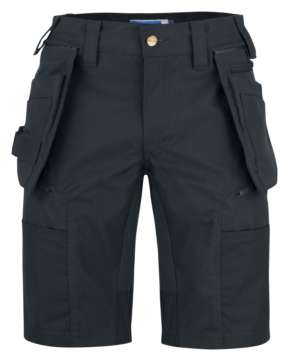 ProJob 3521 Funktionale Shorts mit Abnehmbaren Hängetaschen Modern Geschnitten Schwarz, Vorderansicht