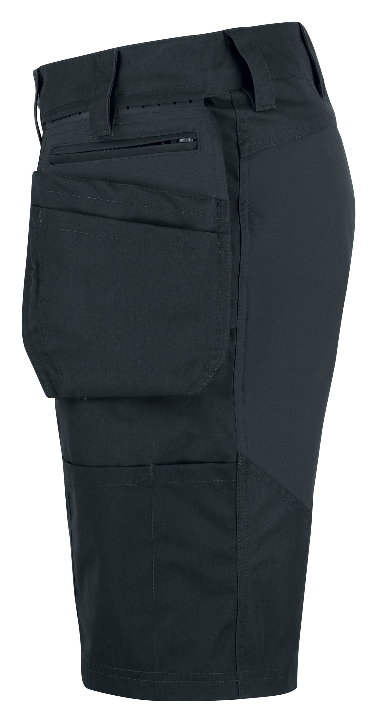 ProJob 3521 Funktionale Shorts mit Abnehmbaren Hängetaschen Modern Geschnitten Schwarz, Seitenansicht rechts