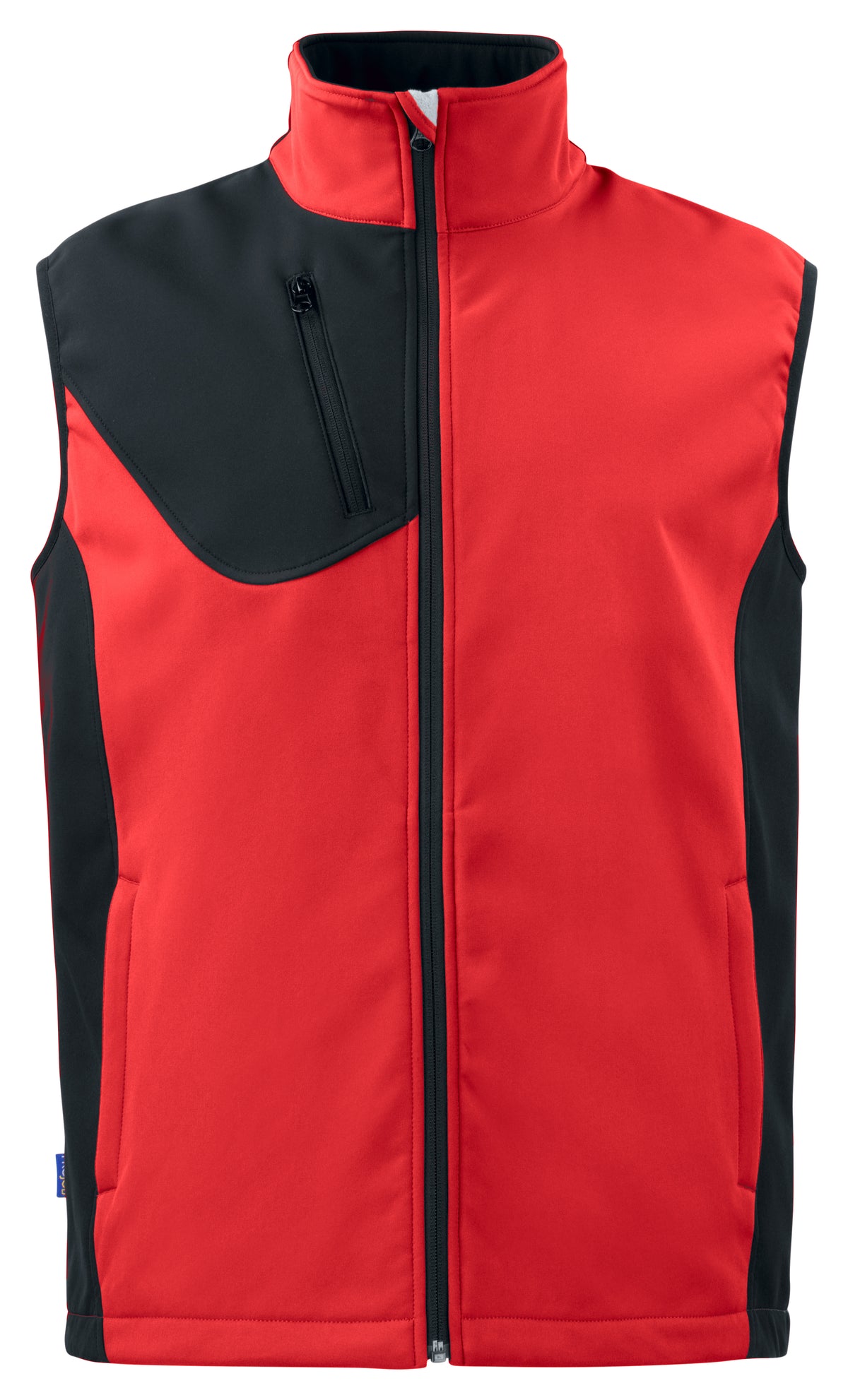 ProJob 3702 Softshell Weste mit Kontrastelementen Rot, Vorderansicht