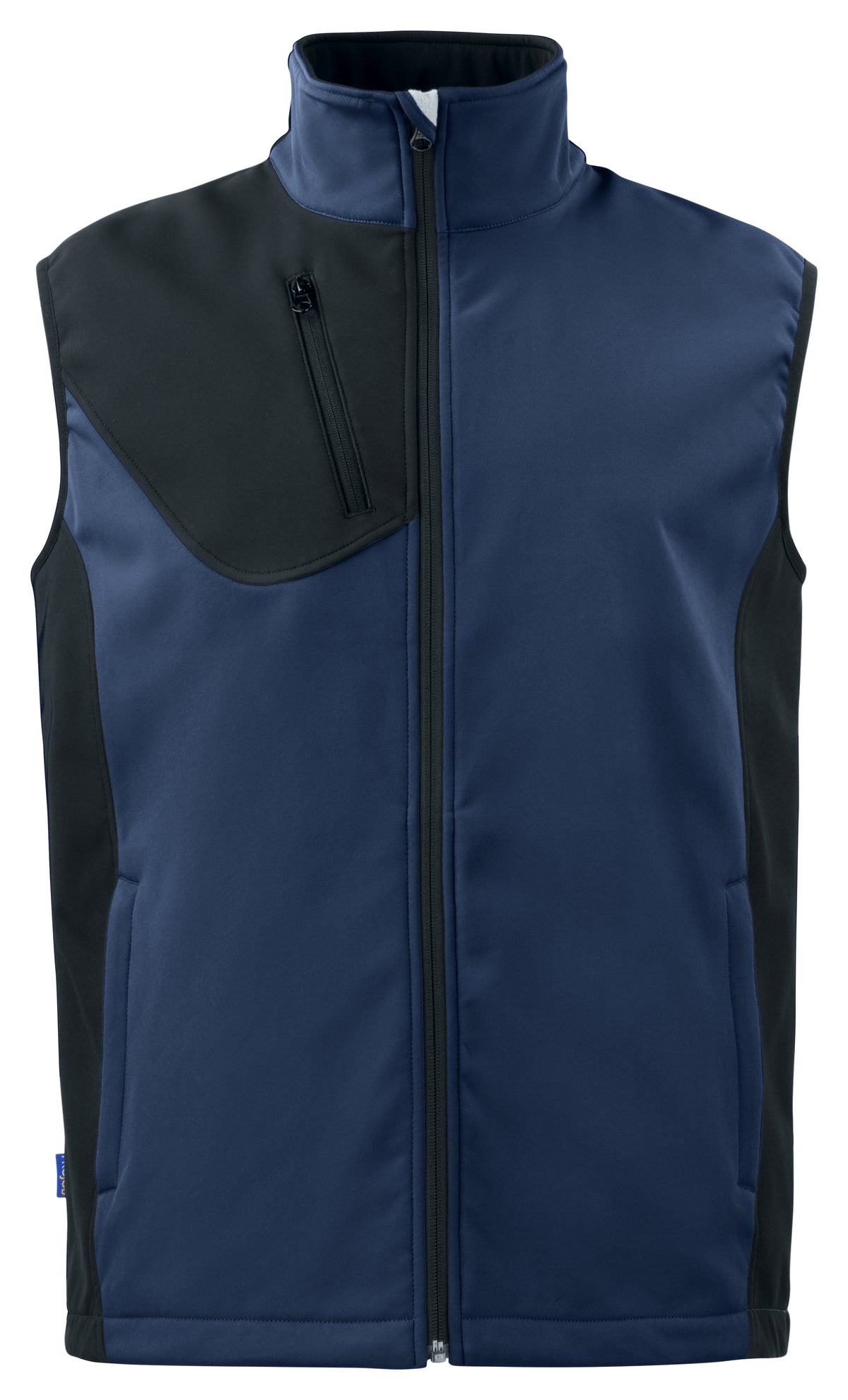 ProJob 3702 Softshell Weste mit Kontrastelementen Marine, Vorderansicht
