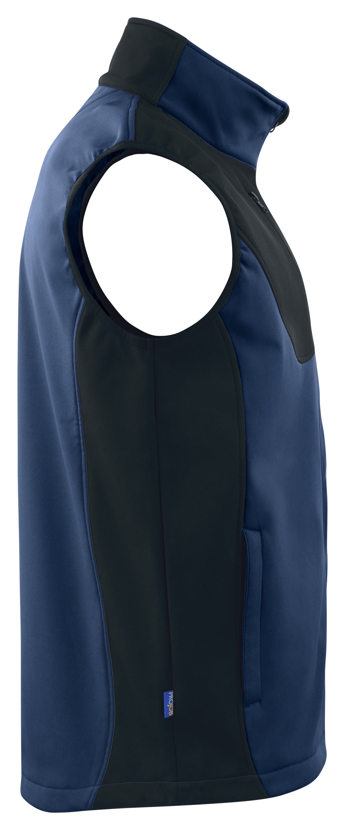 ProJob 3702 Softshell Weste mit Kontrastelementen Marine, Seitenansicht rechts
