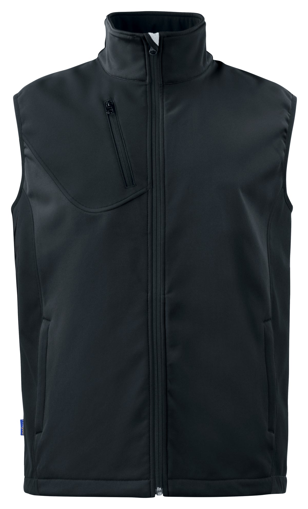 ProJob 3702 Softshell Weste mit Kontrastelementen Schwarz, Vorderansicht