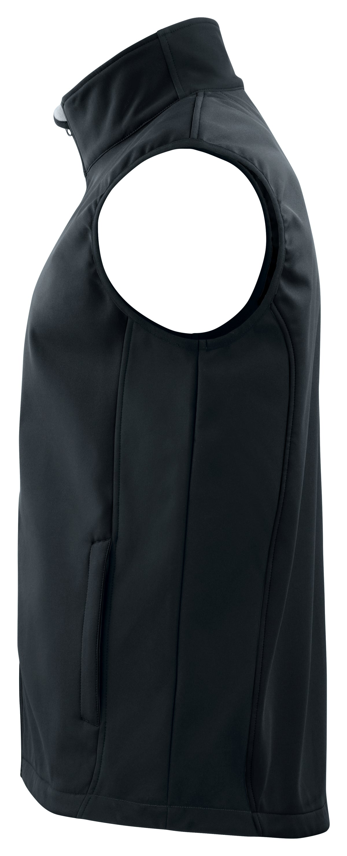 ProJob 3702 Softshell Weste mit Kontrastelementen Schwarz, Seitenansicht links