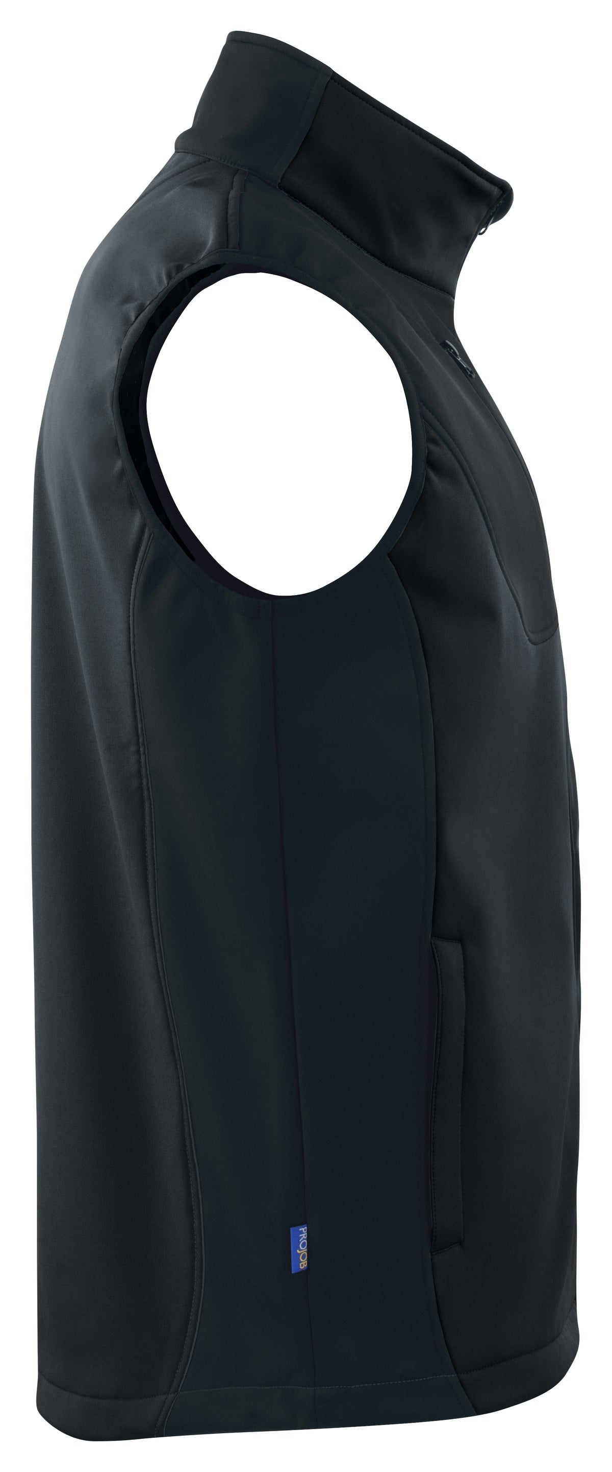 ProJob 3702 Softshell Weste mit Kontrastelementen Schwarz, Seitenansicht rechts