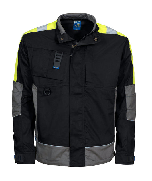 ProJob 4420 Jacke mit Kontrastelementen Schwarz, Vorderansicht