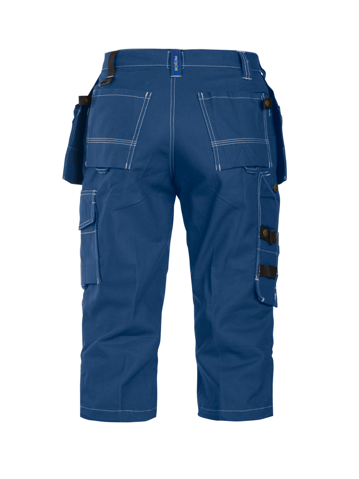 ProJob 5517 Piratenhose mit Hängetaschen und Knieverstärkung mit Hängetaschen Blau, Rückansicht