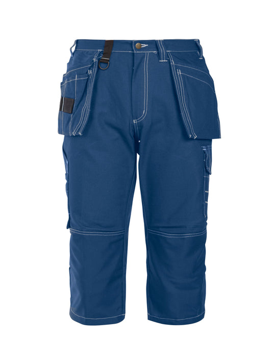 ProJob 5517 Piratenhose mit Hängetaschen und Knieverstärkung mit Hängetaschen Blau, Vorderansicht