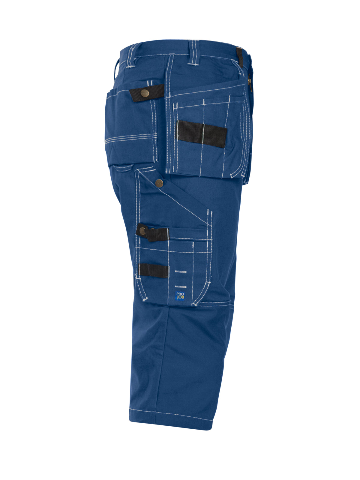 ProJob 5517 Piratenhose mit Hängetaschen und Knieverstärkung mit Hängetaschen Blau, Seitenansicht rechts