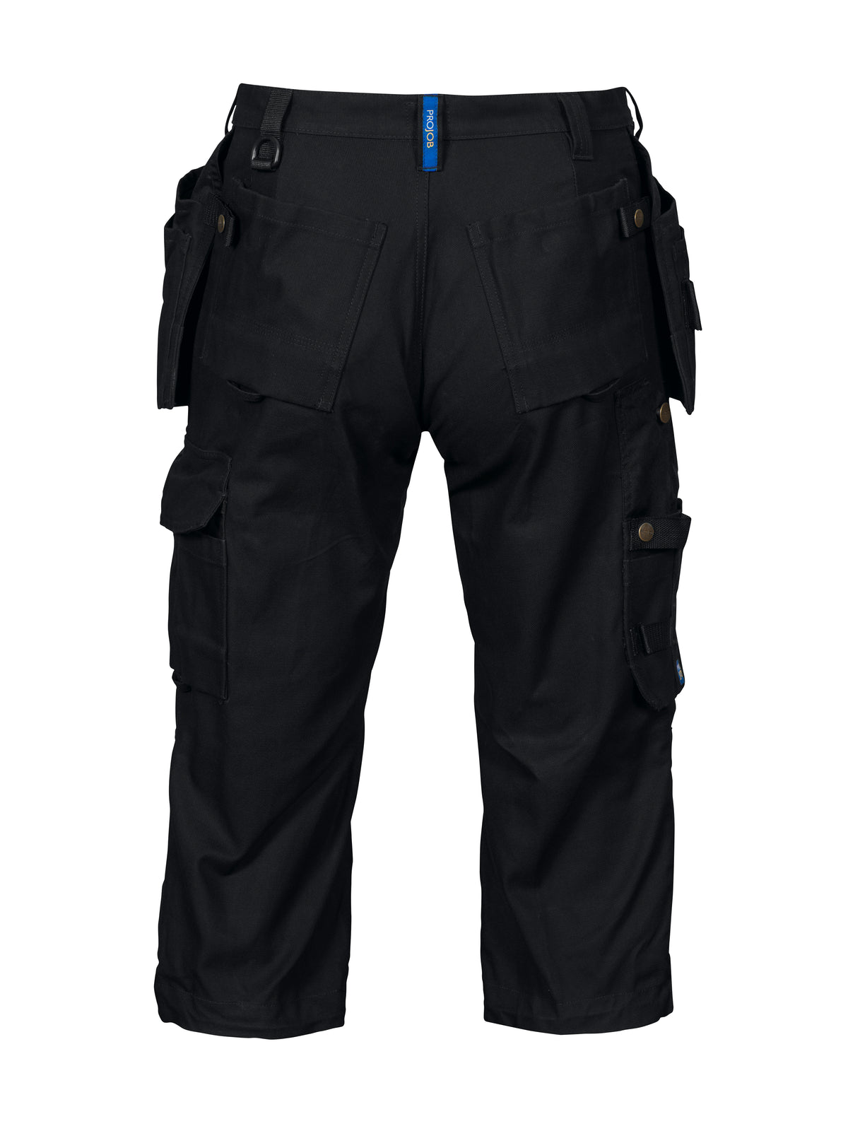 ProJob 5517 Piratenhose mit Hängetaschen und Knieverstärkung mit Hängetaschen Schwarz, Rückansicht