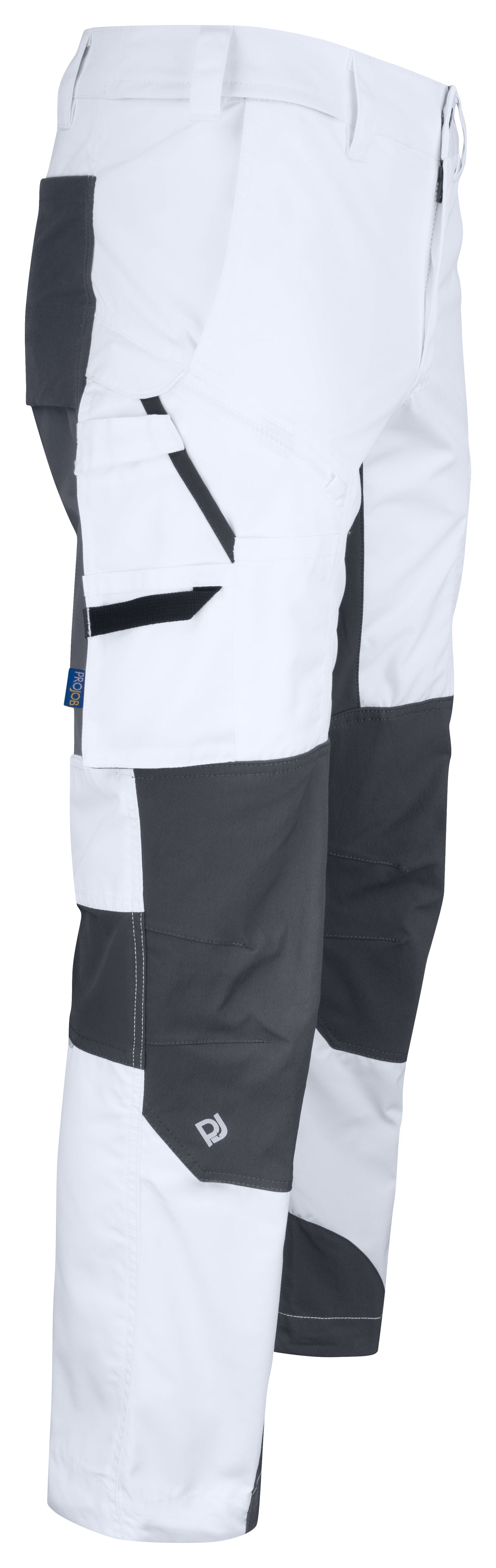 ProJob 5536 Bundhose mit Stretcheinsätzen und Abnehmbaren Hängetaschen Weiss, Produktansicht