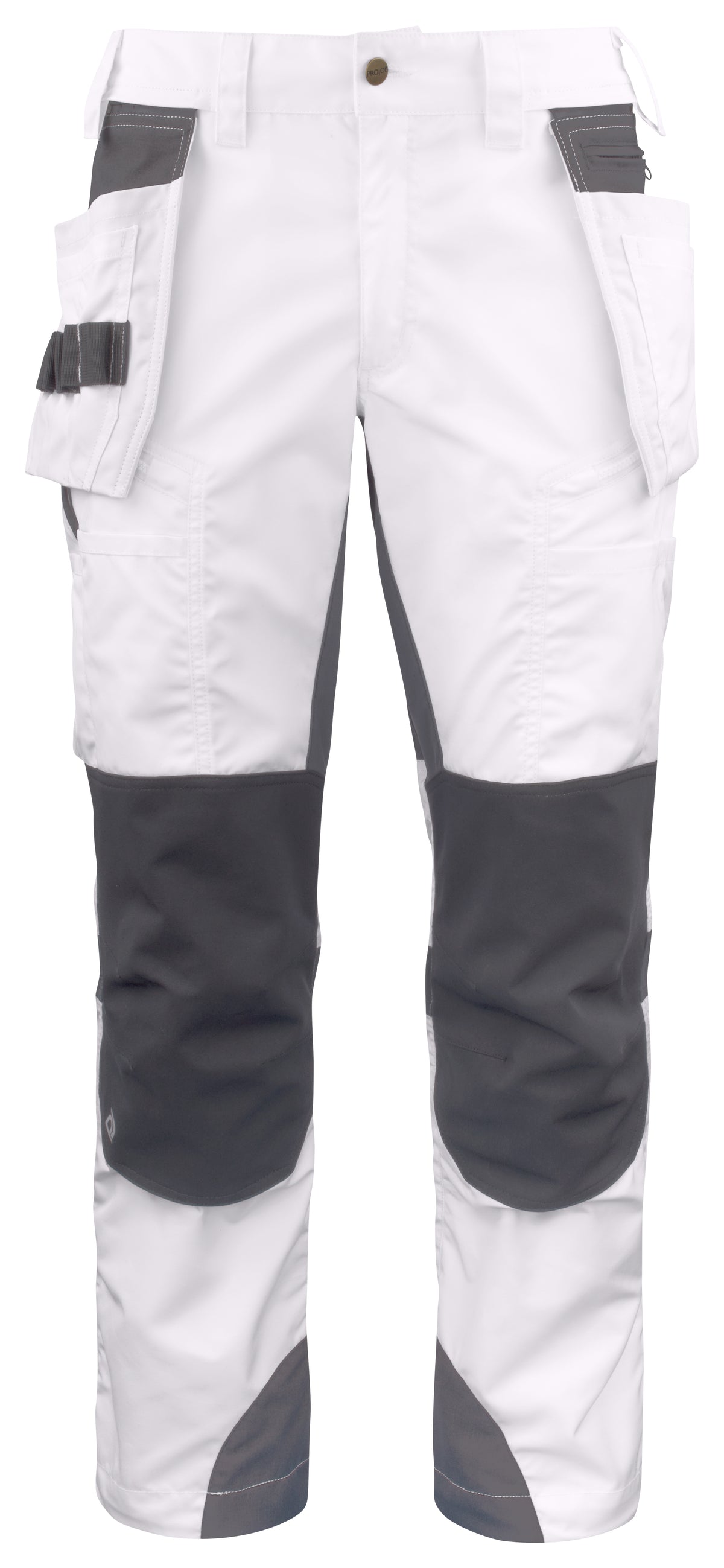 ProJob 5536 Bundhose mit Stretcheinsätzen und Abnehmbaren Hängetaschen Weiss, Vorderansicht
