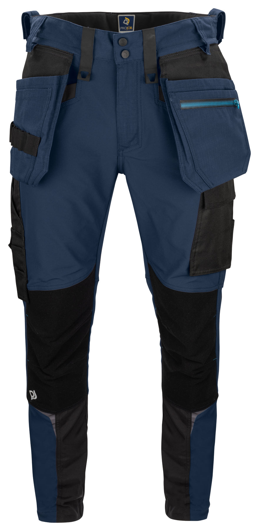 ProJob 5550 Full Stretch Arbeitshose mit Kevlar Knieverstärkungen Slim Fit Marine, Vorderansicht