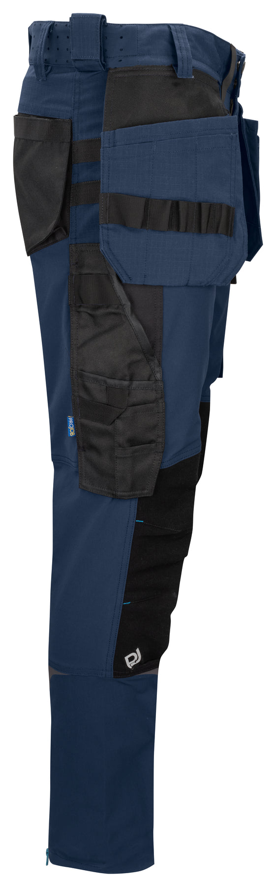 ProJob 5550 Full Stretch Arbeitshose mit Kevlar Knieverstärkungen Slim Fit Marine, Seitenansicht rechts