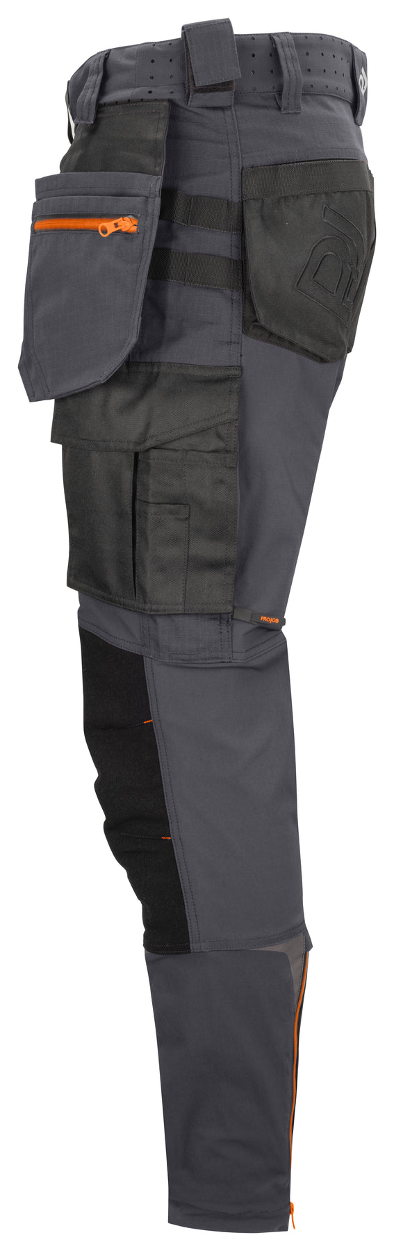 ProJob 5550 Full Stretch Arbeitshose mit Kevlar Knieverstärkungen Slim Fit Grau, Seitenansicht links