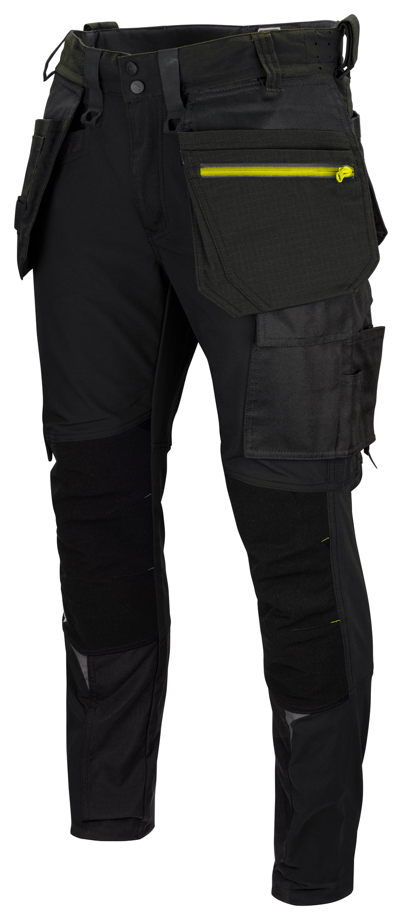 ProJob 5550 Full Stretch Arbeitshose mit Kevlar Knieverstärkungen Slim Fit Schwarz, Produktansicht