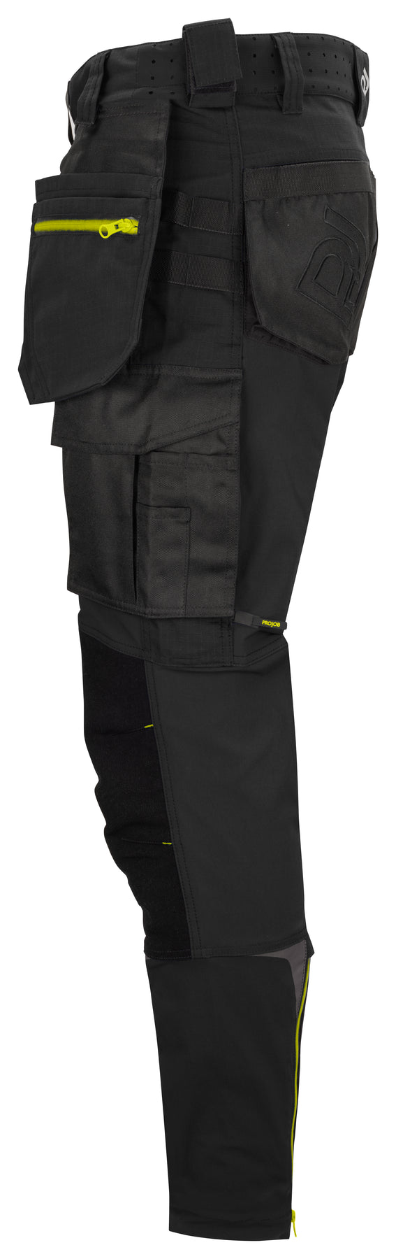 ProJob 5550 Full Stretch Arbeitshose mit Kevlar Knieverstärkungen Slim Fit Schwarz, Seitenansicht links