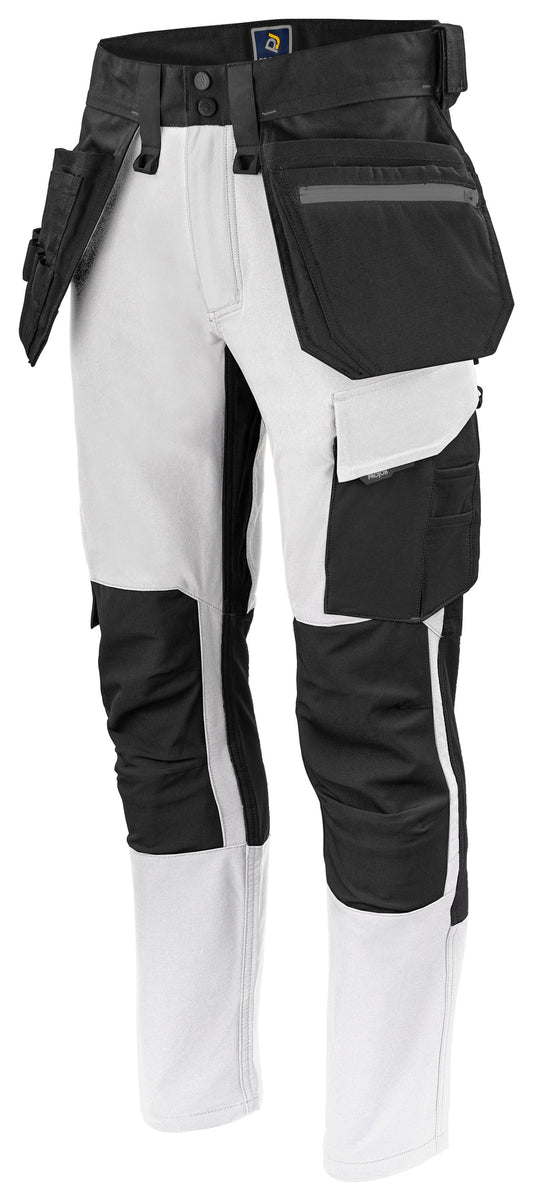 ProJob 5551 Bundhose Stretch mit Hängetaschen Weiss, Produktansicht