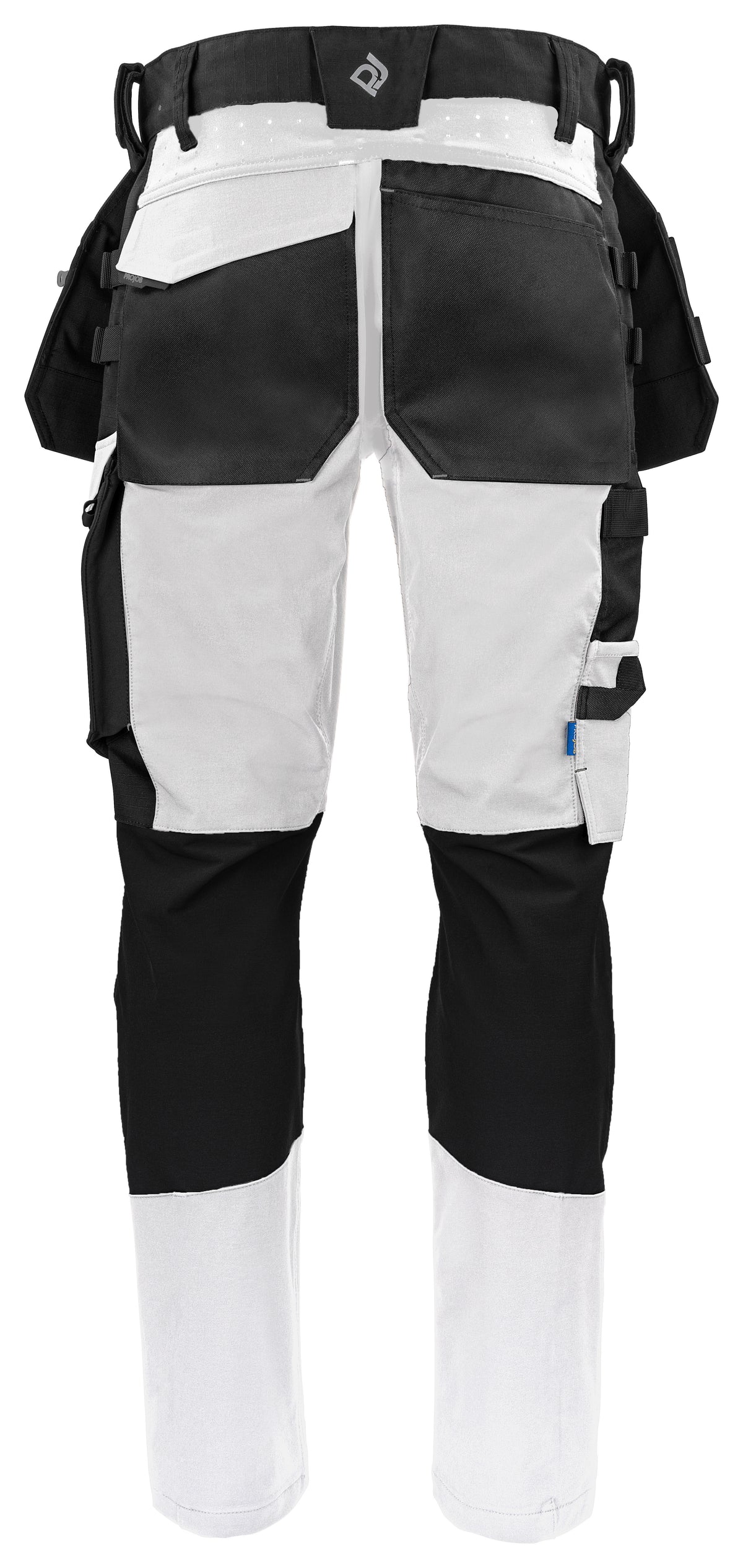 ProJob 5551 Bundhose Stretch mit Hängetaschen Weiss, Rückansicht