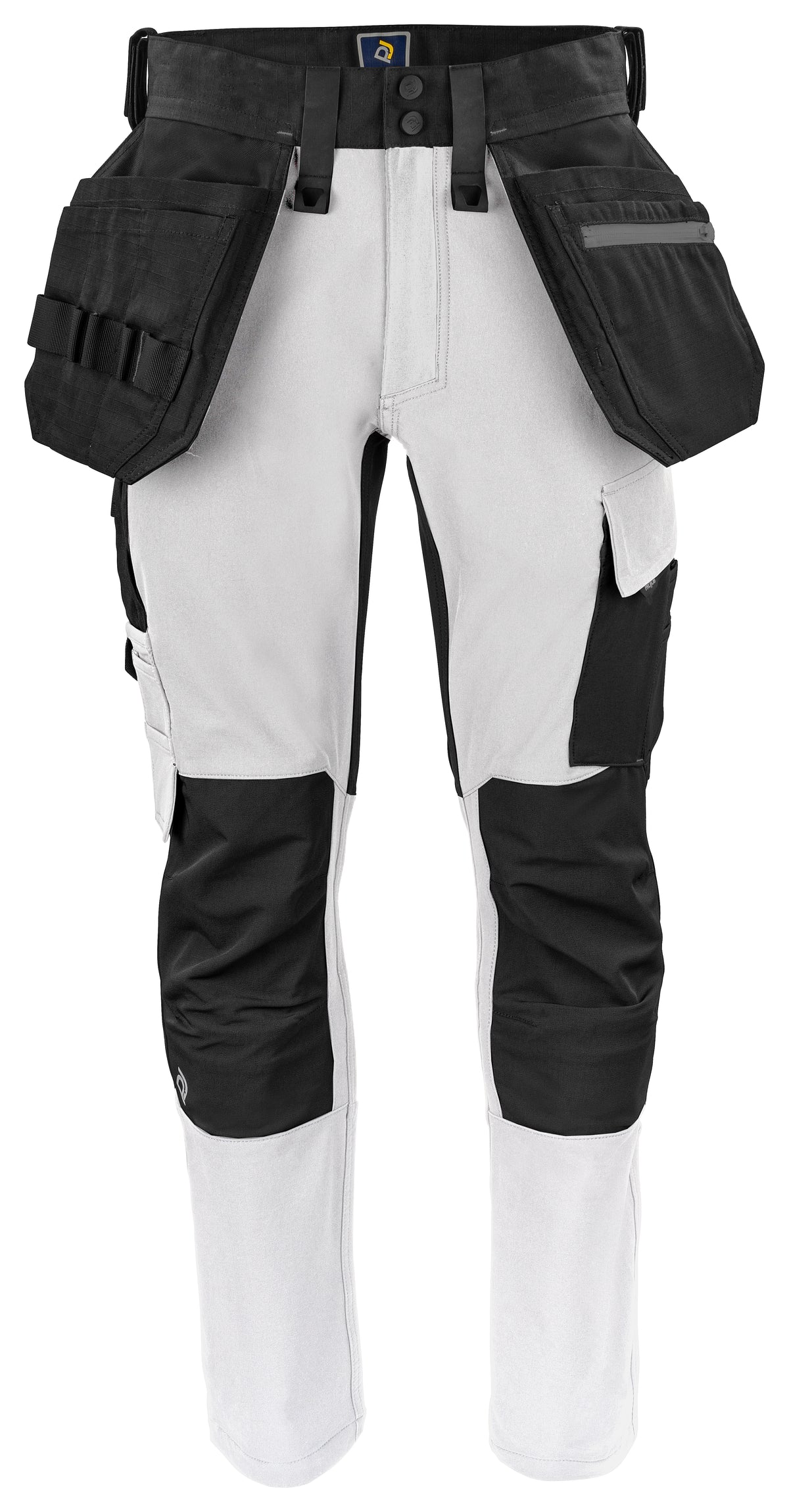 ProJob 5551 Bundhose Stretch mit Hängetaschen Weiss, Vorderansicht