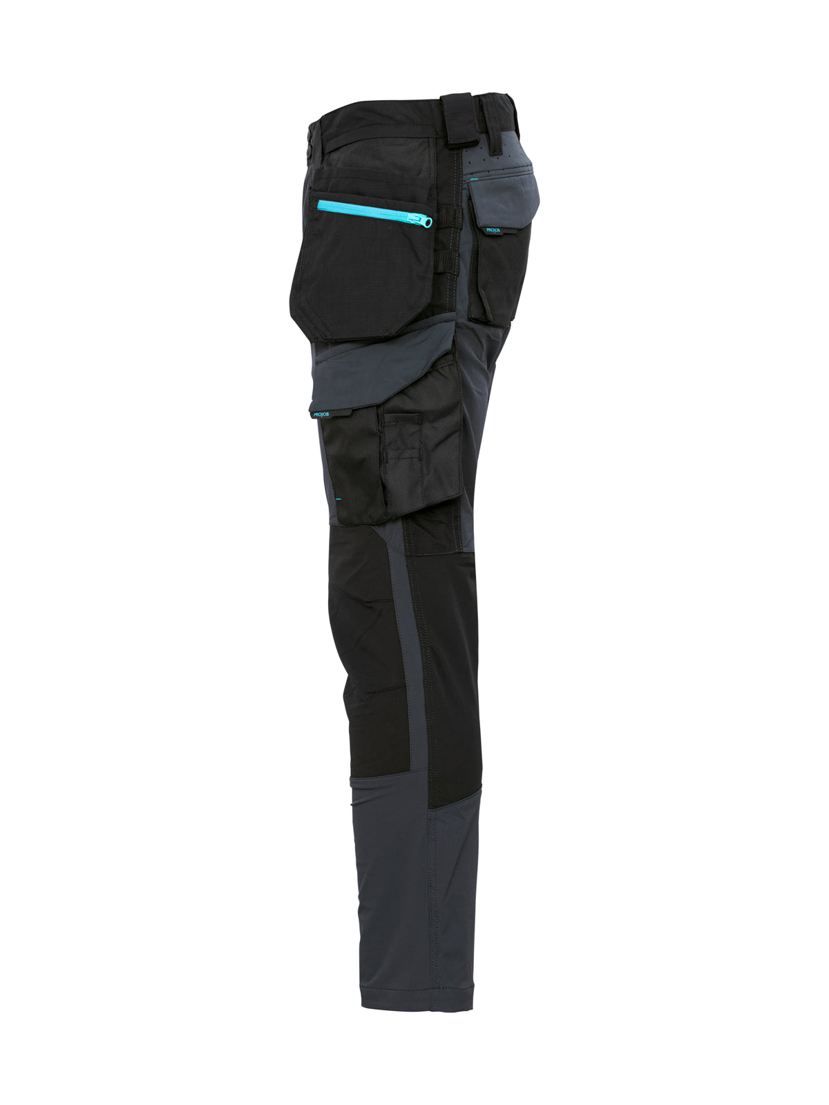 ProJob 5551 Bundhose Stretch mit Hängetaschen Marine, Seitenansicht links