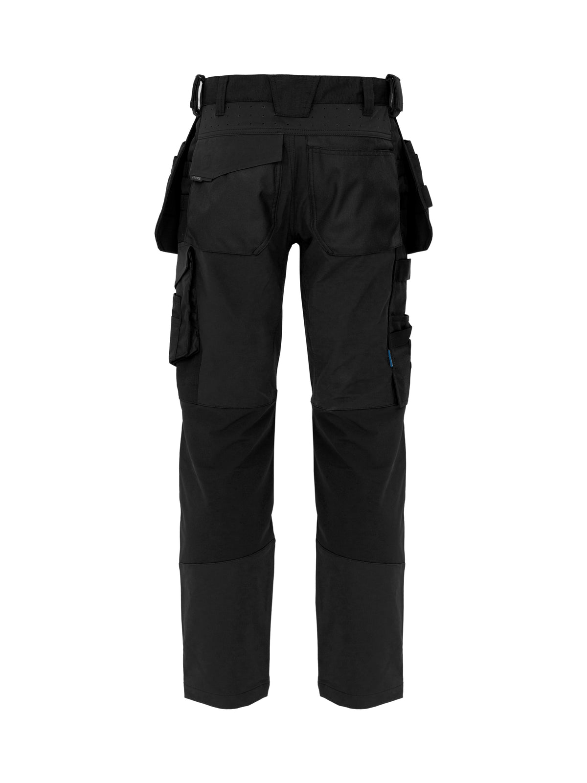 ProJob 5551 Bundhose Stretch mit Hängetaschen Black/Black, Rückansicht