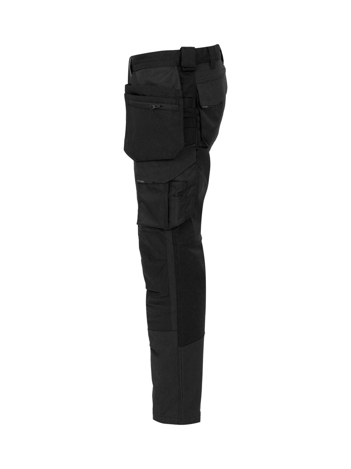 ProJob 5551 Bundhose Stretch mit Hängetaschen Black/Black, Seitenansicht links