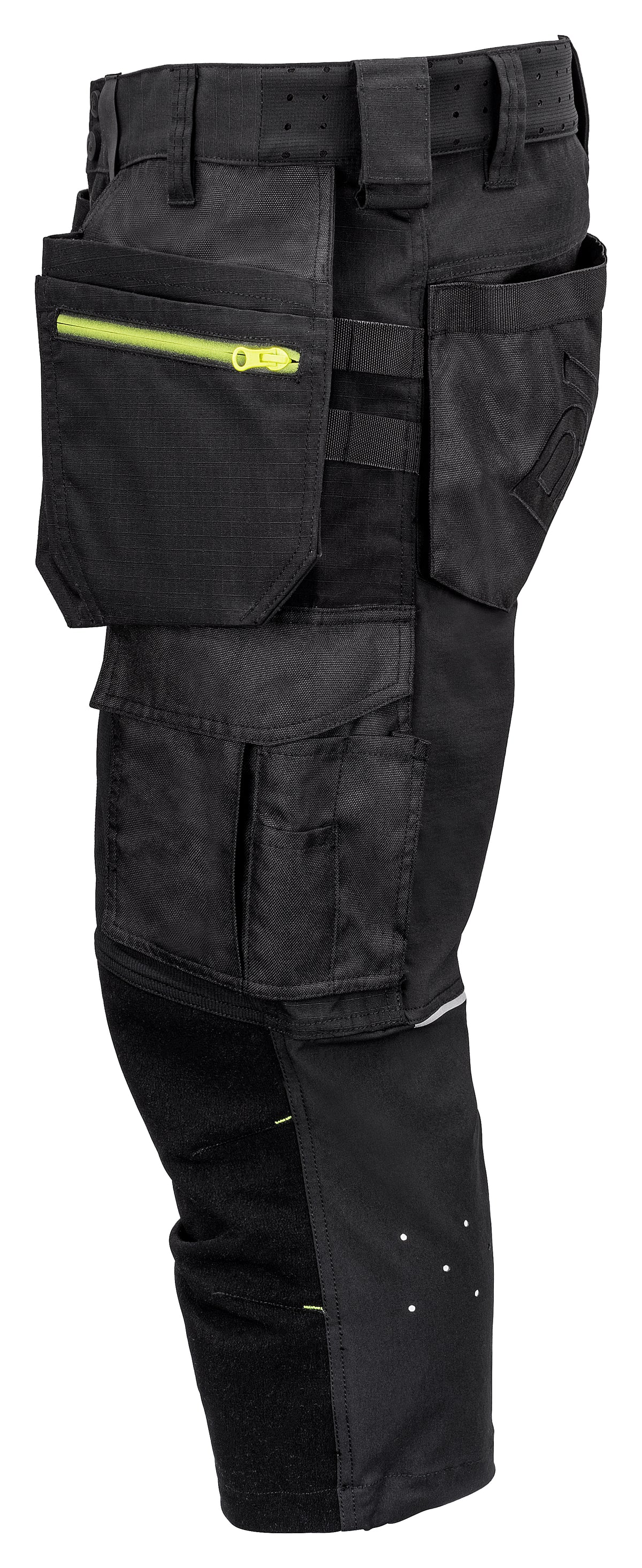 ProJob 5557 Piratenhose Stretch mit Hängetaschen Schwarz, Seitenansicht links