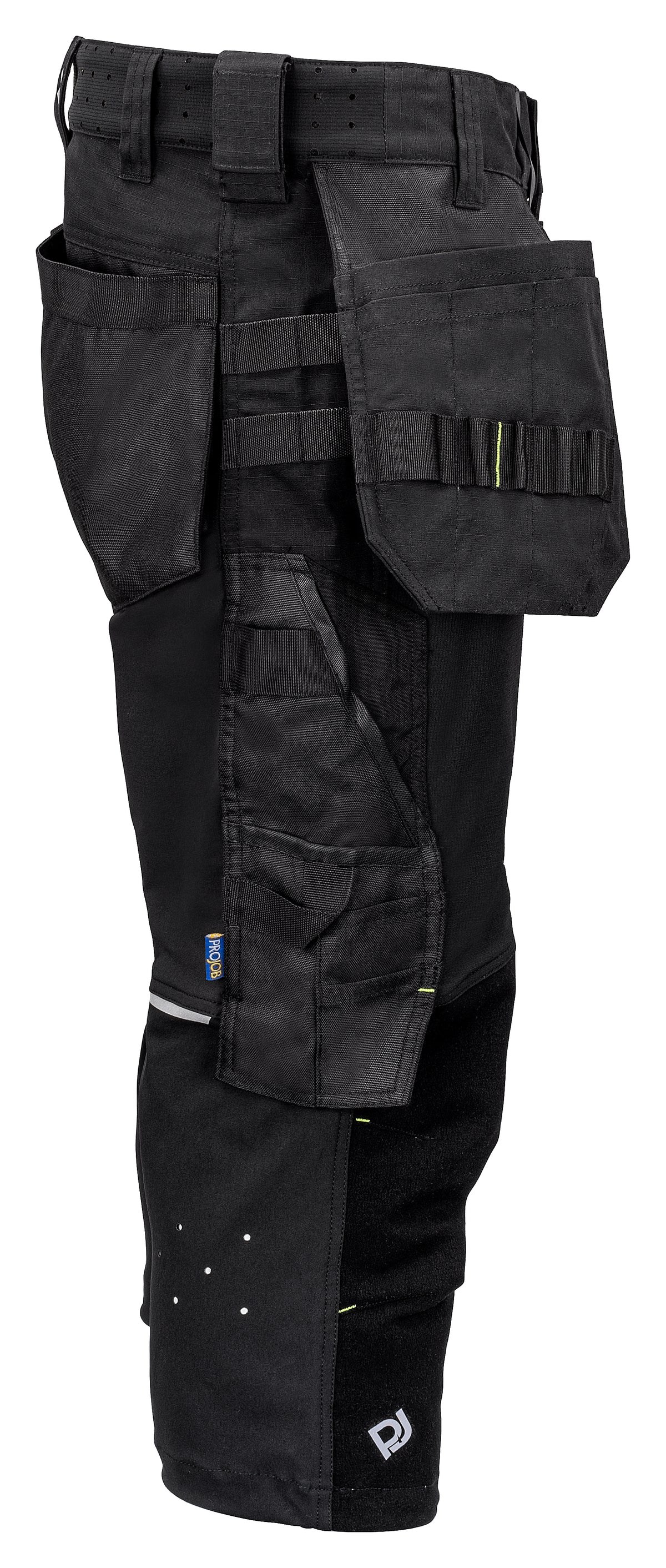 ProJob 5557 Piratenhose Stretch mit Hängetaschen Schwarz, Seitenansicht rechts