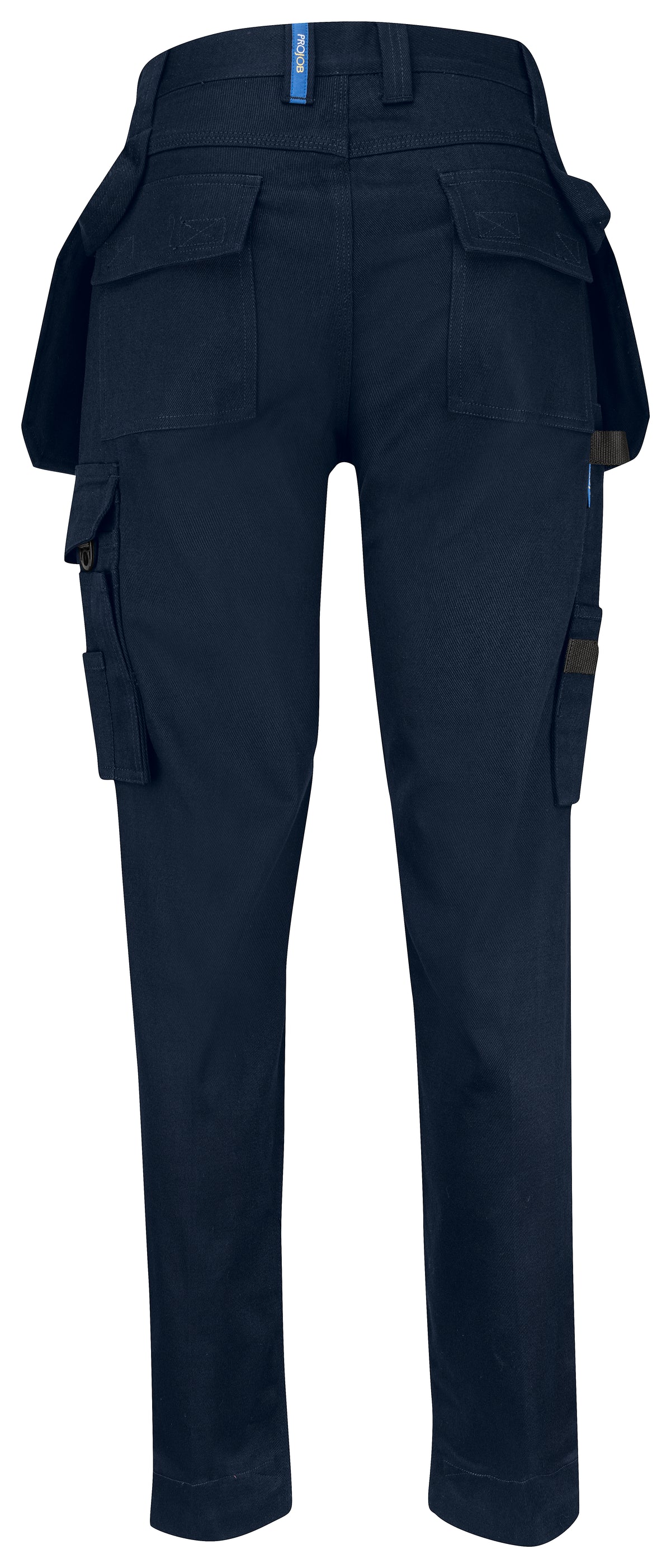 ProJob 5563 Damen Arbeitshose mit Hängentaschen Blau, Rückansicht