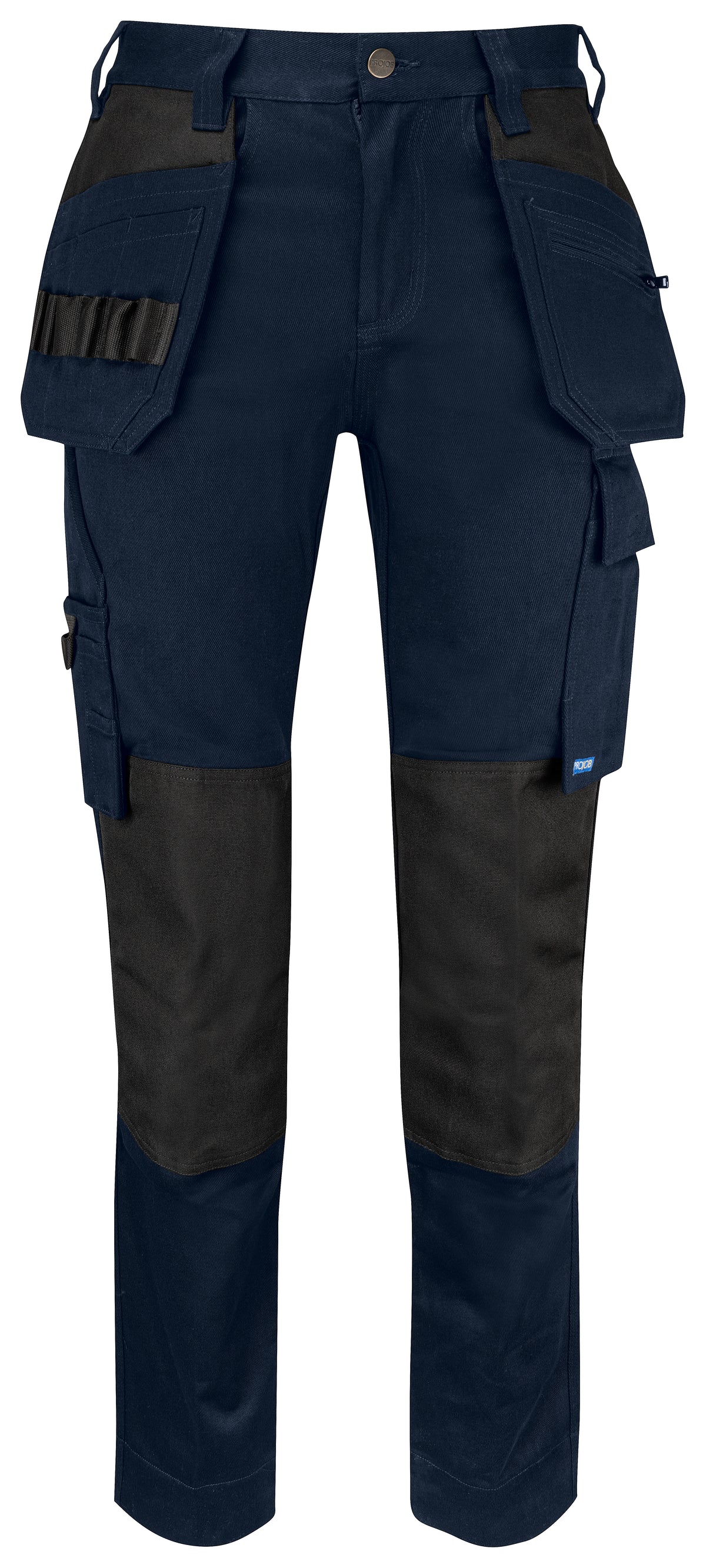 ProJob 5563 Damen Arbeitshose mit Hängentaschen Blau, Vorderansicht