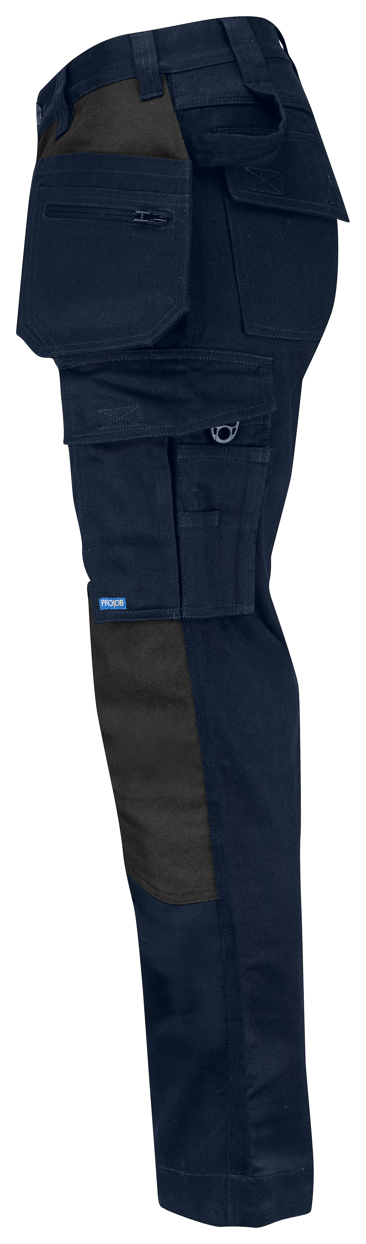 ProJob 5563 Damen Arbeitshose mit Hängentaschen Blau, Seitenansicht links