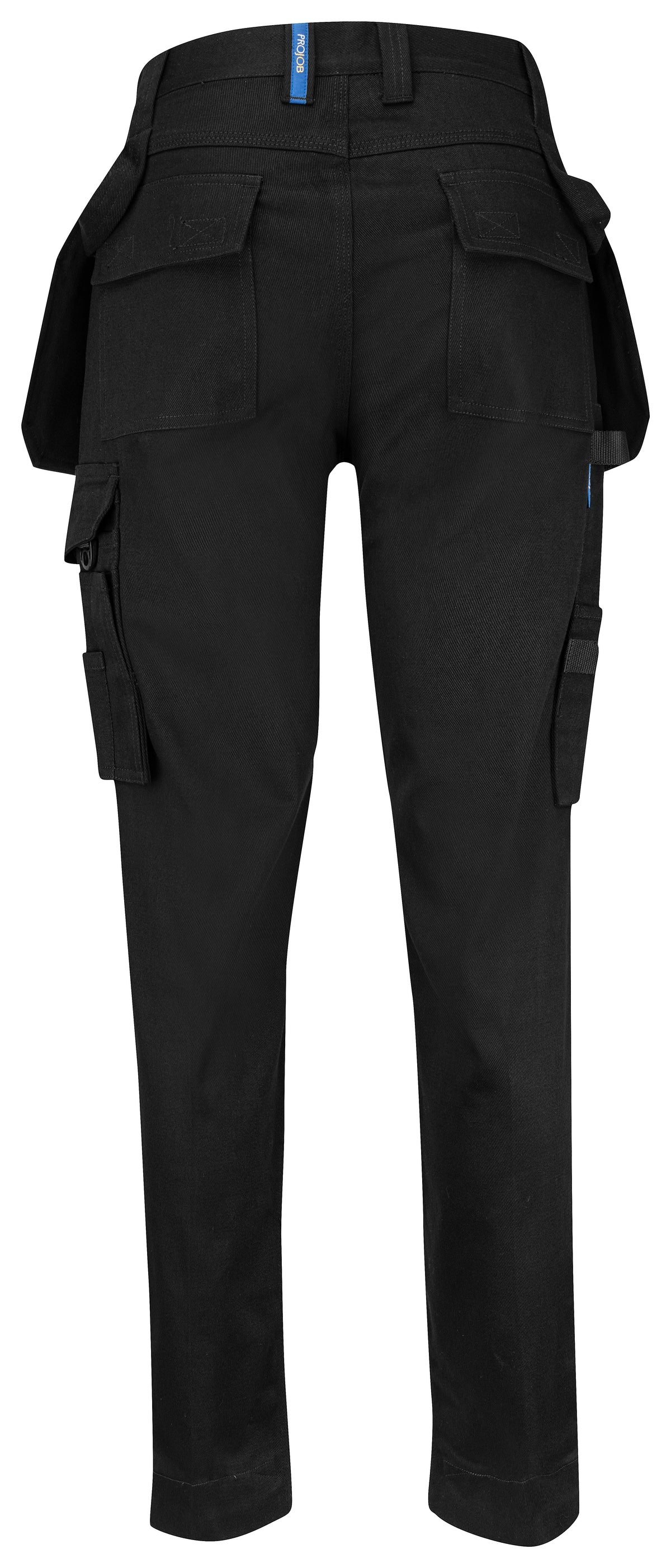 ProJob 5563 Damen Arbeitshose mit Hängentaschen Schwarz, Rückansicht