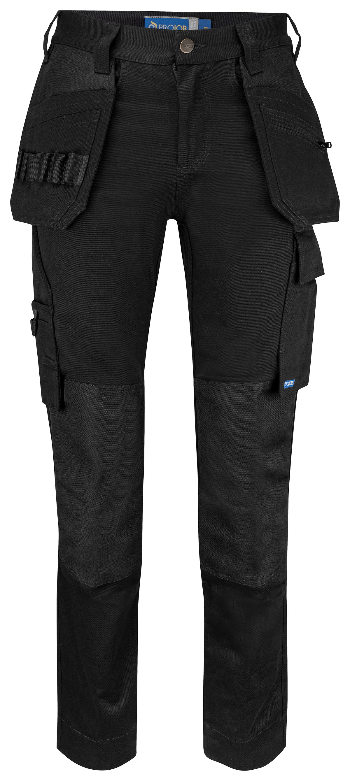 ProJob 5563 Damen Arbeitshose mit Hängentaschen Schwarz, Vorderansicht