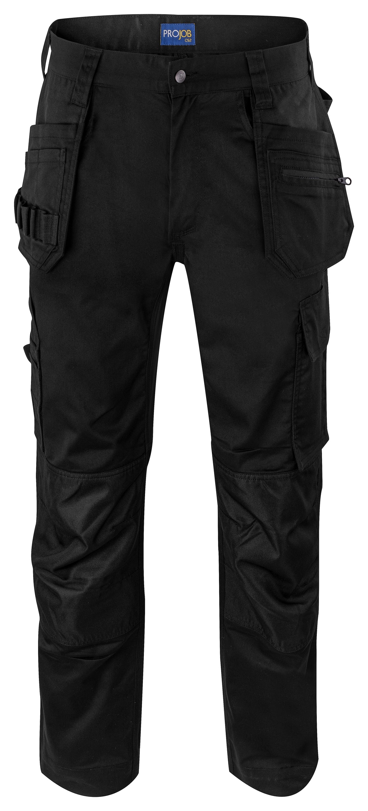 ProJob 5570 Bundhose Stretch mit Hängetaschen Schwarz, Vorderansicht