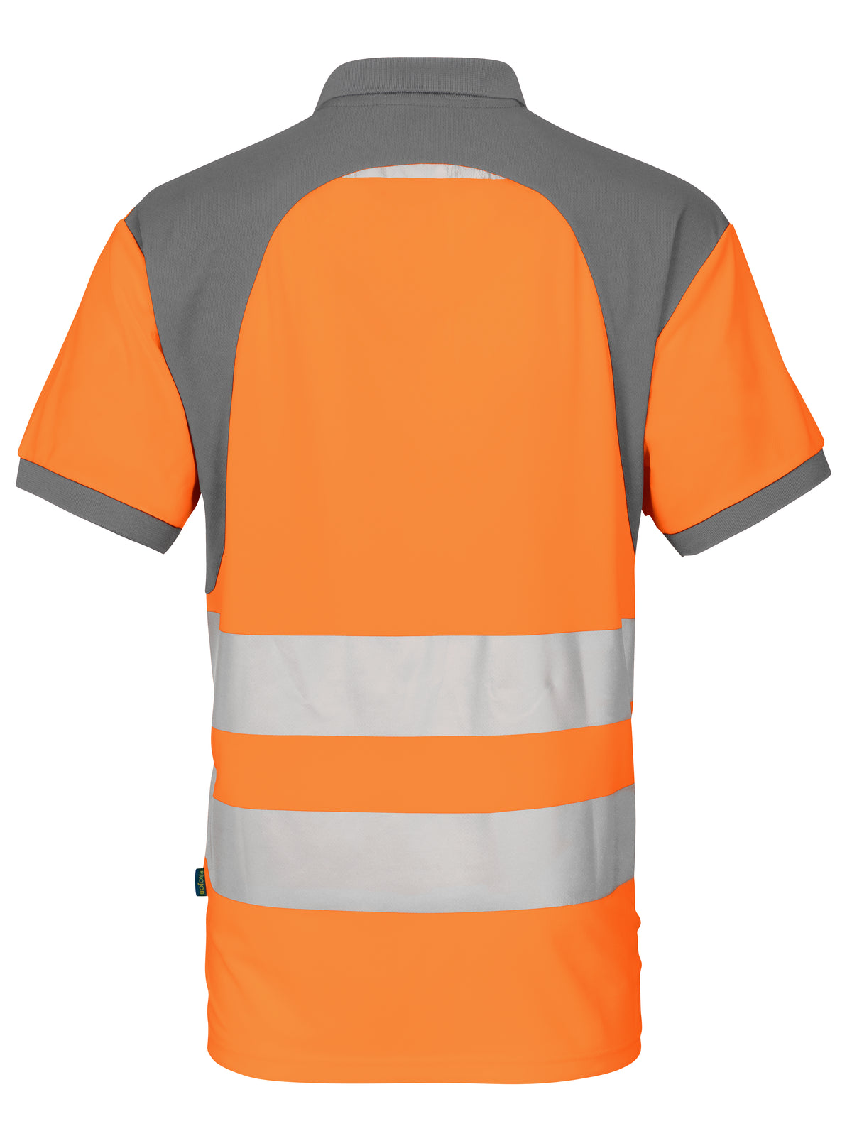 ProJob 6008 Piqué Polo EN ISO 20471 Klasse 2 Orange/Grau, Rückansicht